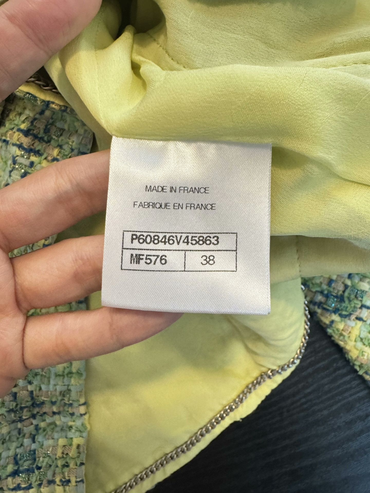Chanel Chanel Avocado Green Woven Coat Size S / US 4 / IT 40 - 4 Thumbnail