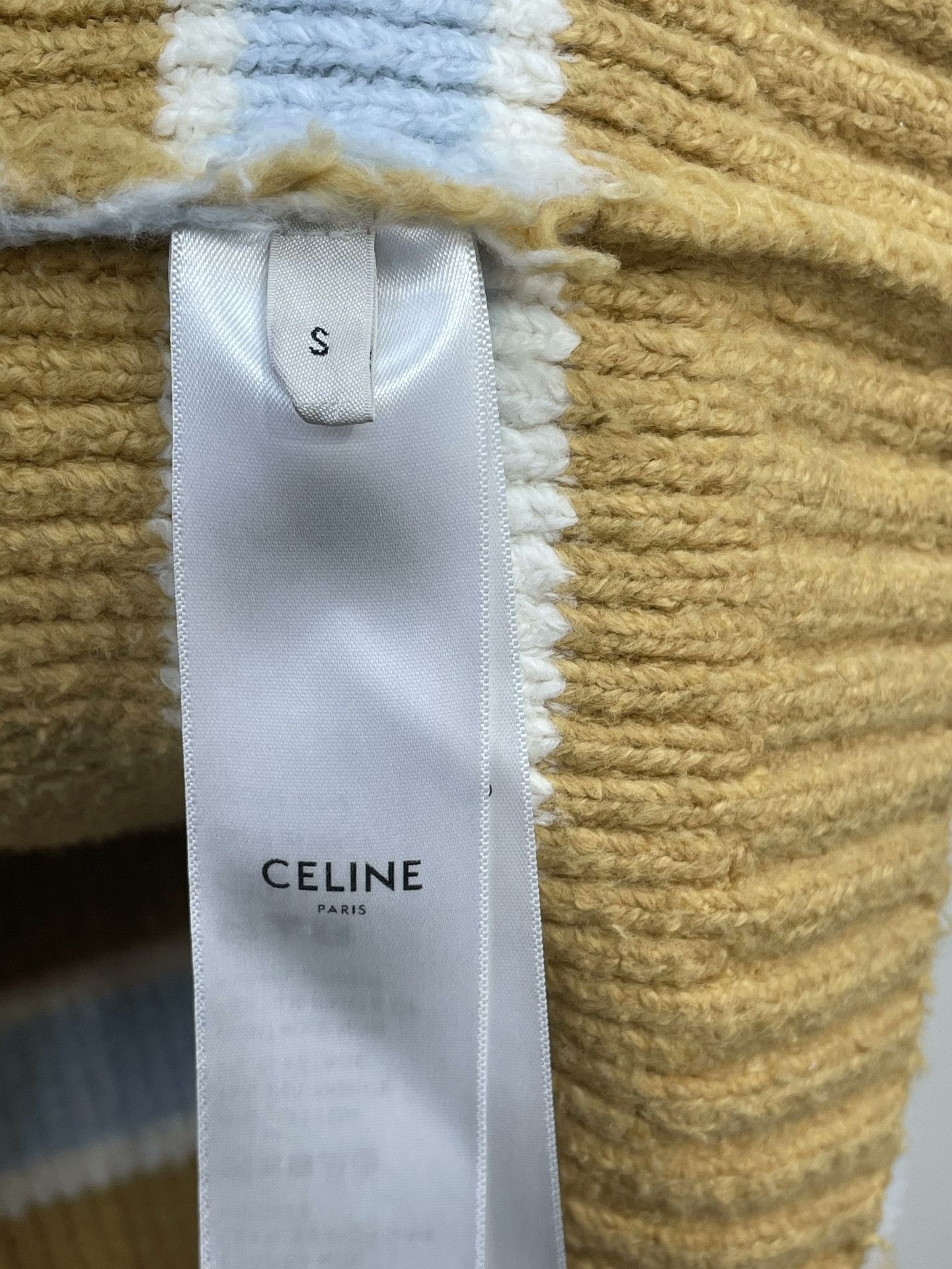 Celine Celine Blue Yellow Stripe Knit Sweater Size S / US 4 / IT 40 - 9 Thumbnail