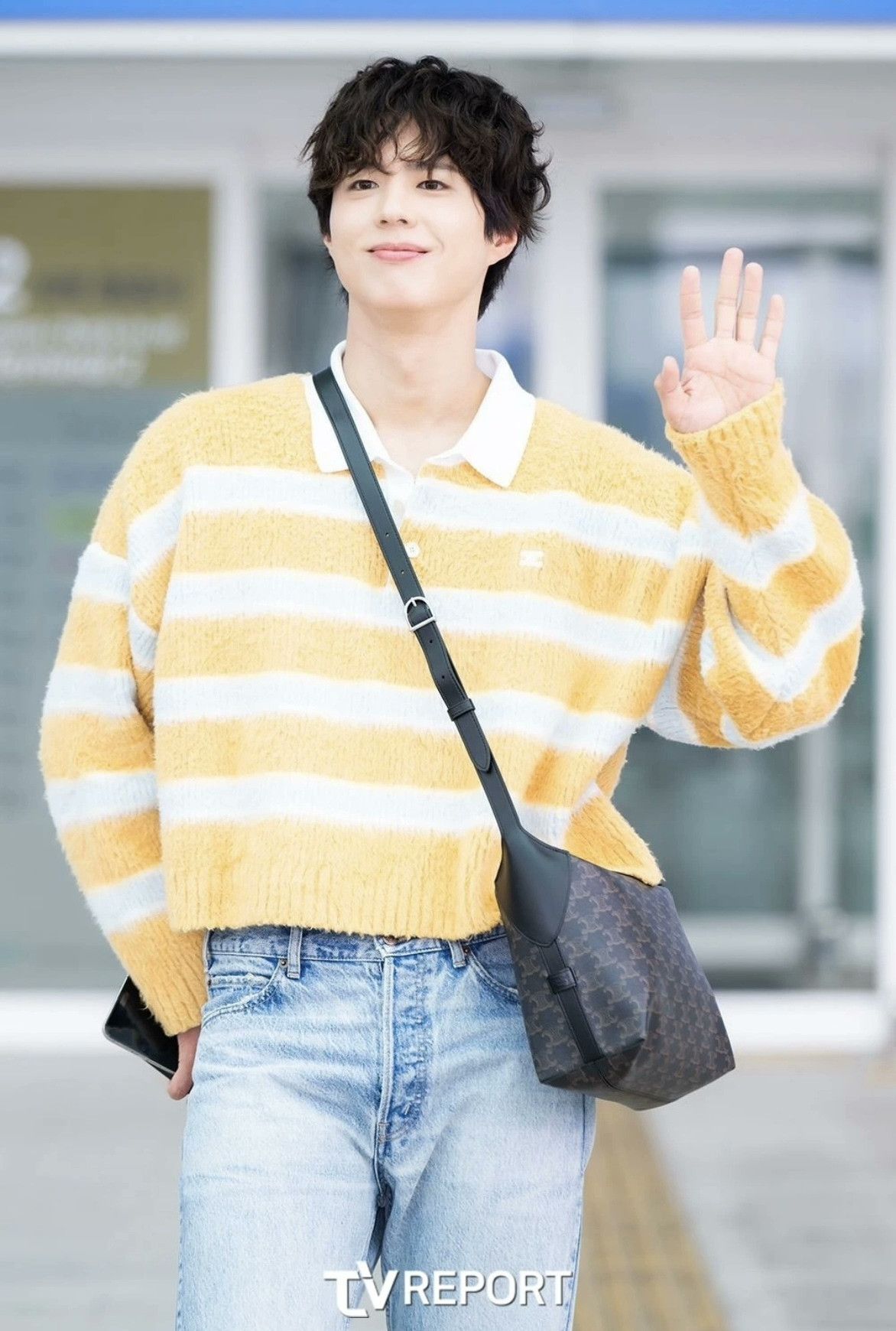 Celine Celine Blue Yellow Stripe Knit Sweater Size S / US 4 / IT 40 - 8 Thumbnail