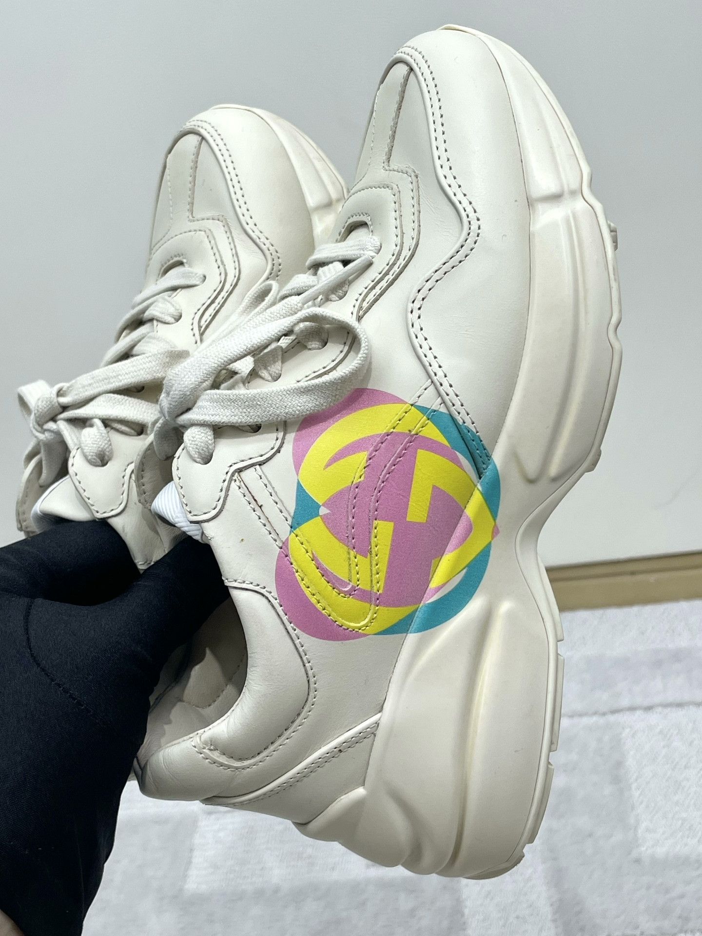 Gucci Gucci Rhyton Women's Heart Sneakers Size US 4 / IT 34 - 4 Thumbnail