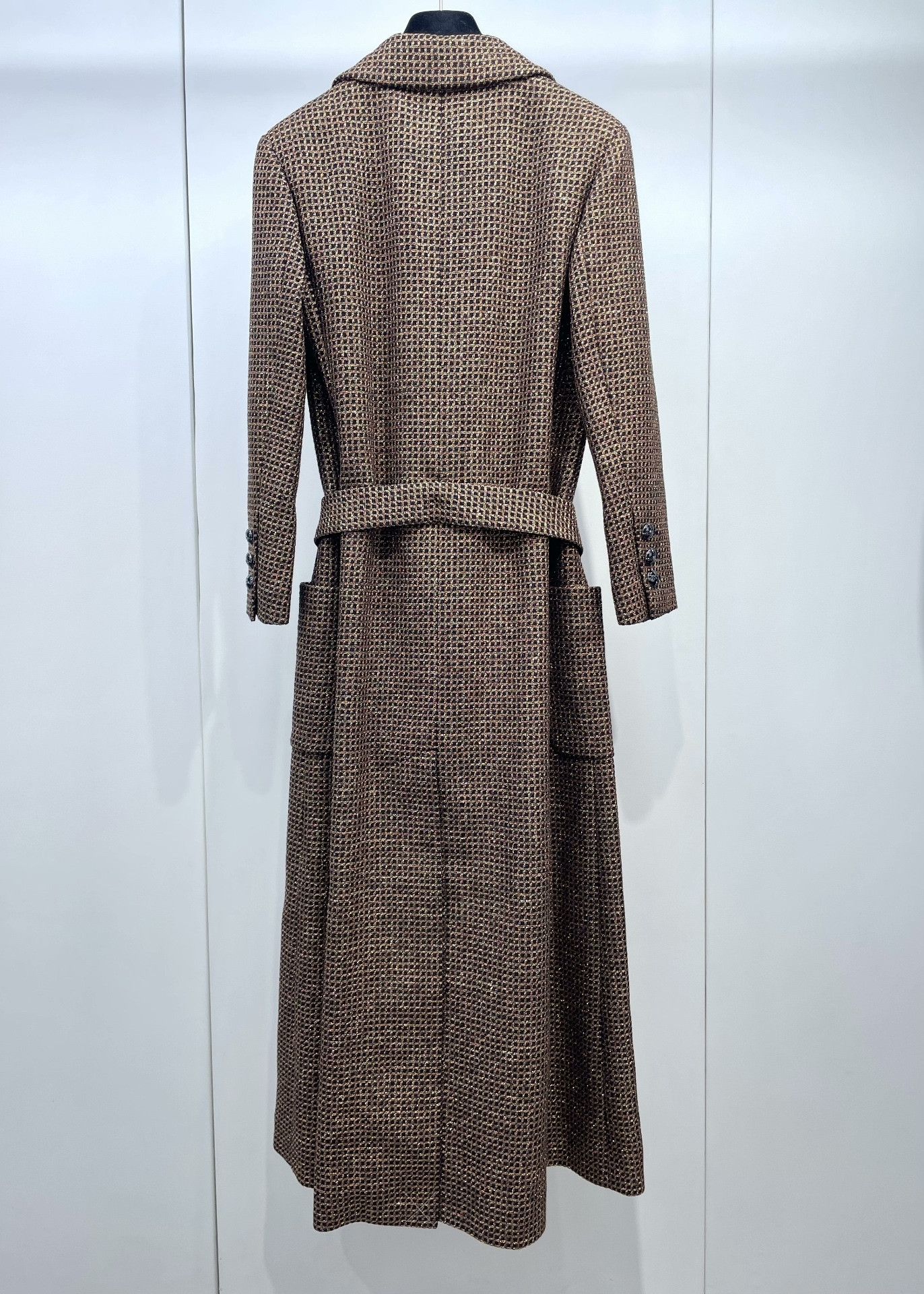 Chanel Chanel 24C Gold Yarn Belted Coat Size XXS / US 00 / IT 34 - 2 Thumbnail
