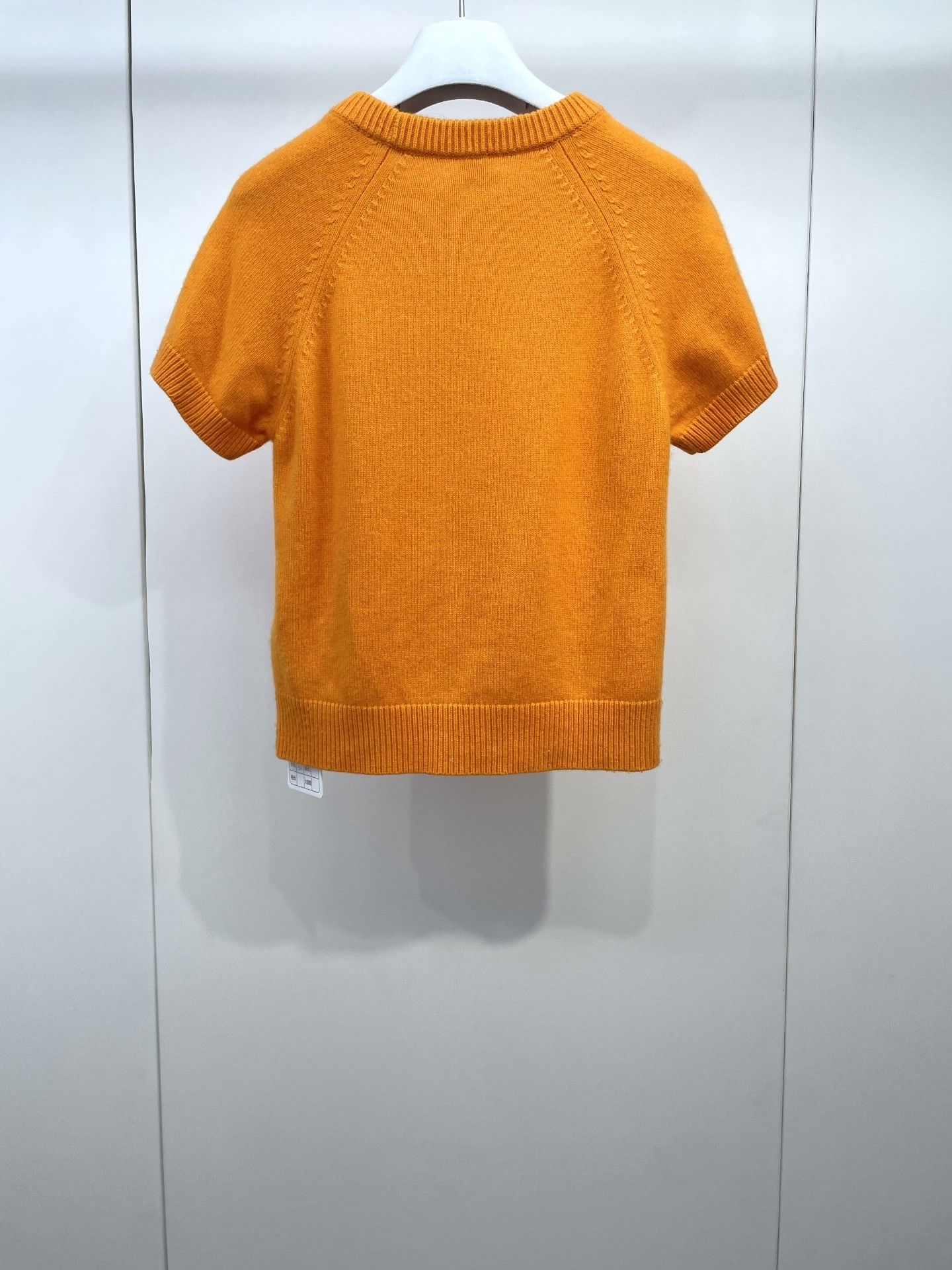 Hermes Hermes Orange Cashmere Knit Short-Sleeve Size XS / US 0-2 / IT 36-38 - 2 Thumbnail