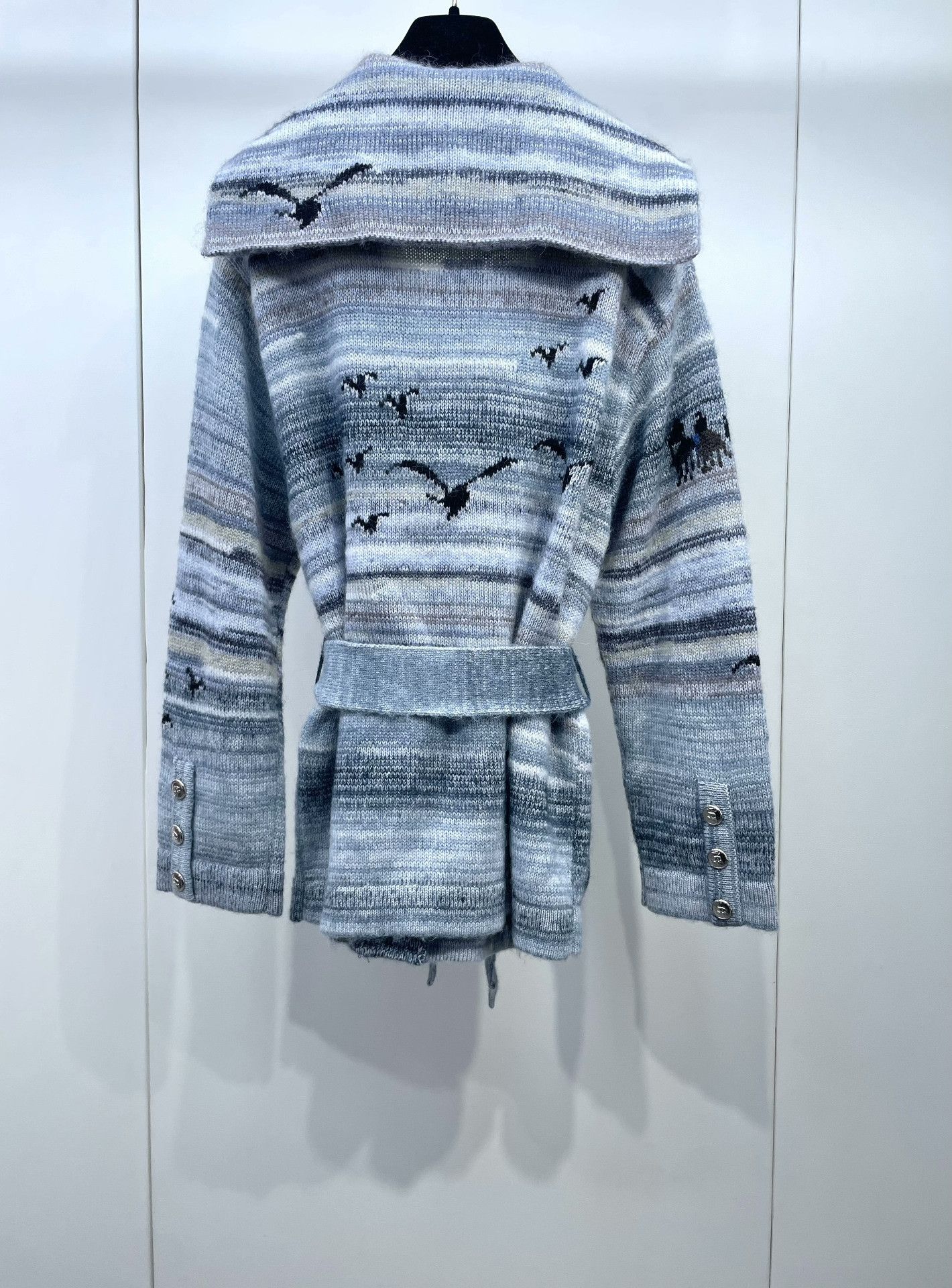 Chanel Chanel Belted Blue Knit Cardigan Size XS / US 0-2 / IT 36-38 - 2 Thumbnail