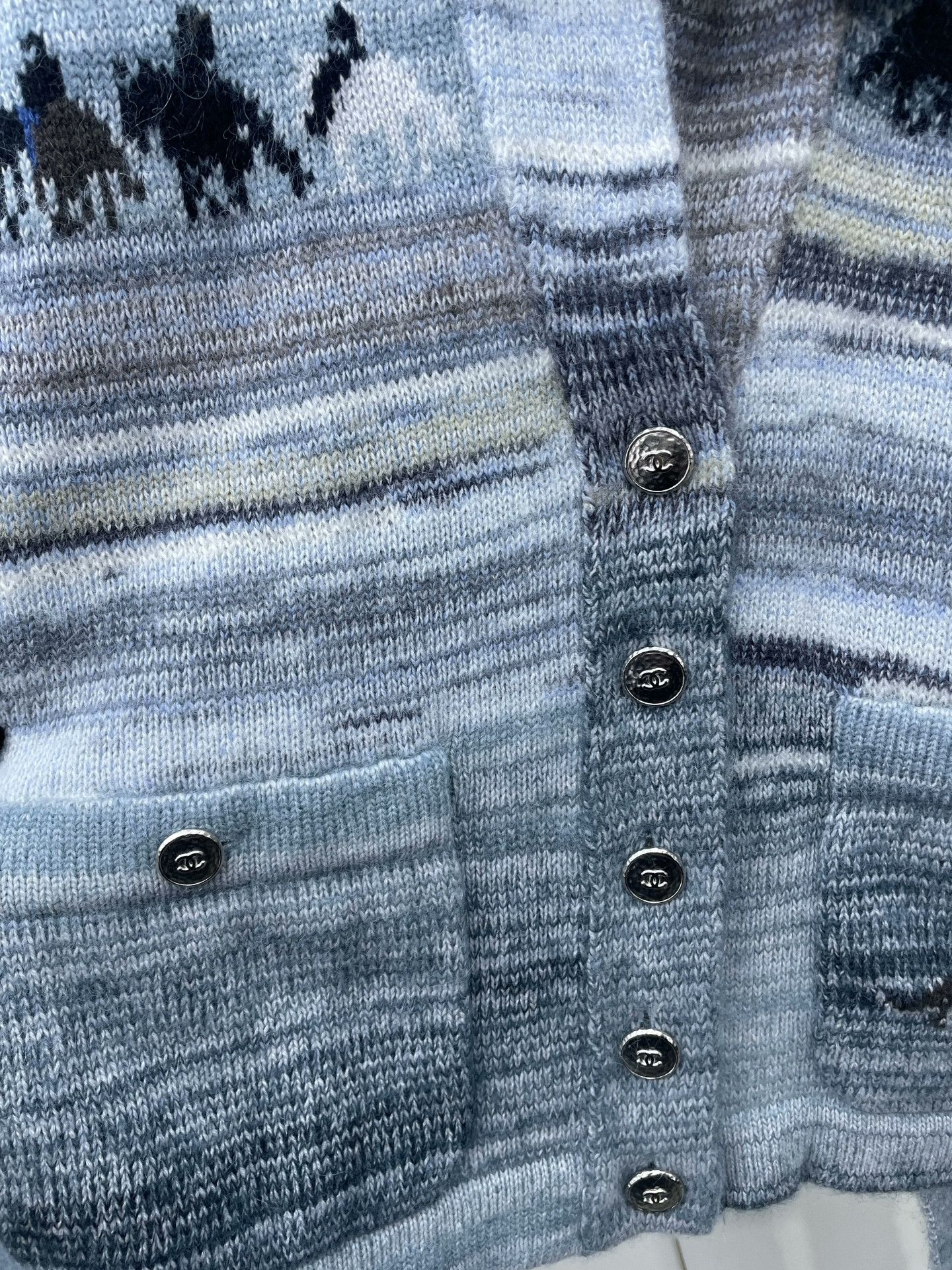 Chanel Chanel Belted Blue Knit Cardigan Size XS / US 0-2 / IT 36-38 - 4 Thumbnail