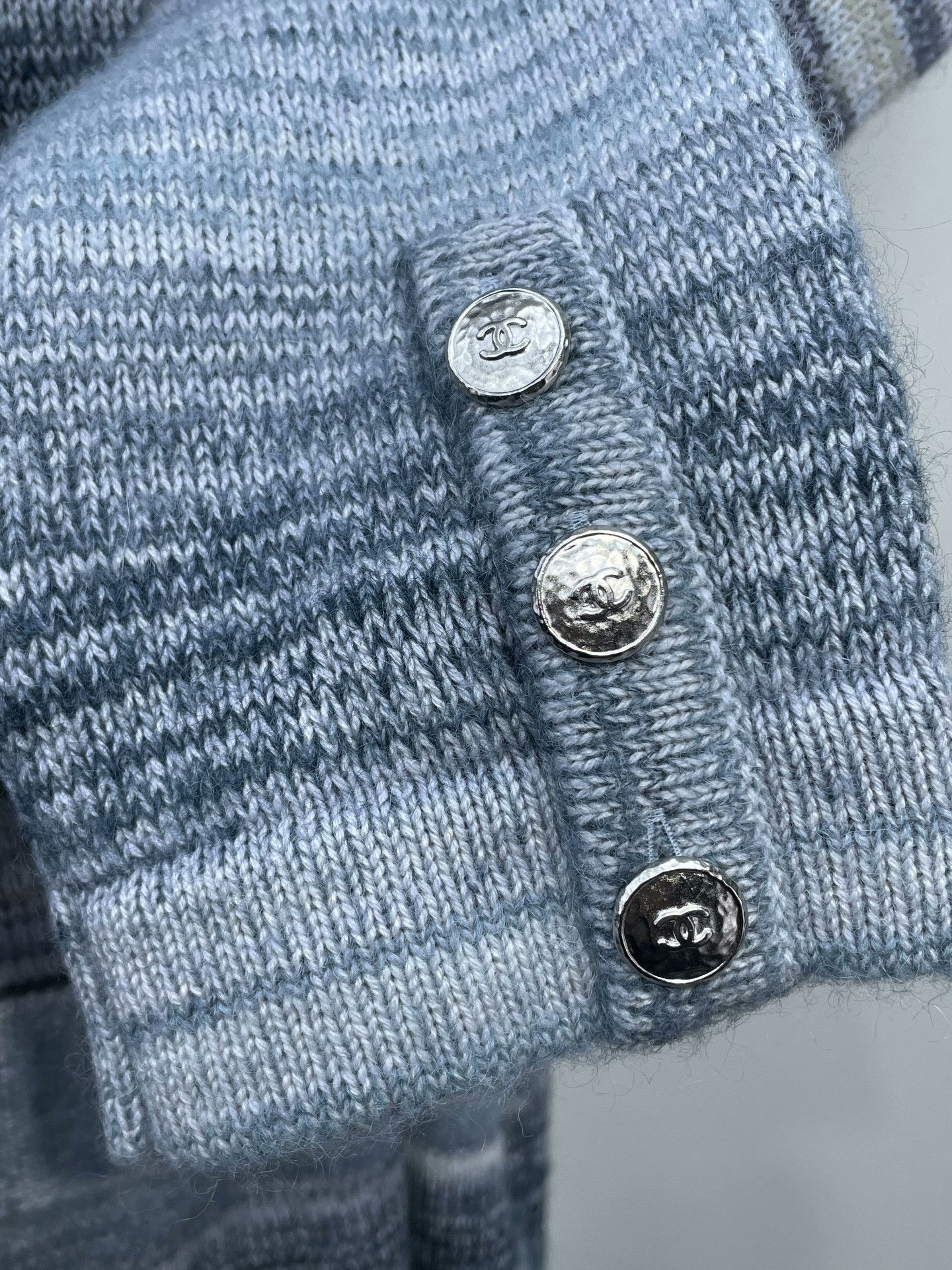 Chanel Chanel Belted Blue Knit Cardigan Size XS / US 0-2 / IT 36-38 - 3 Thumbnail