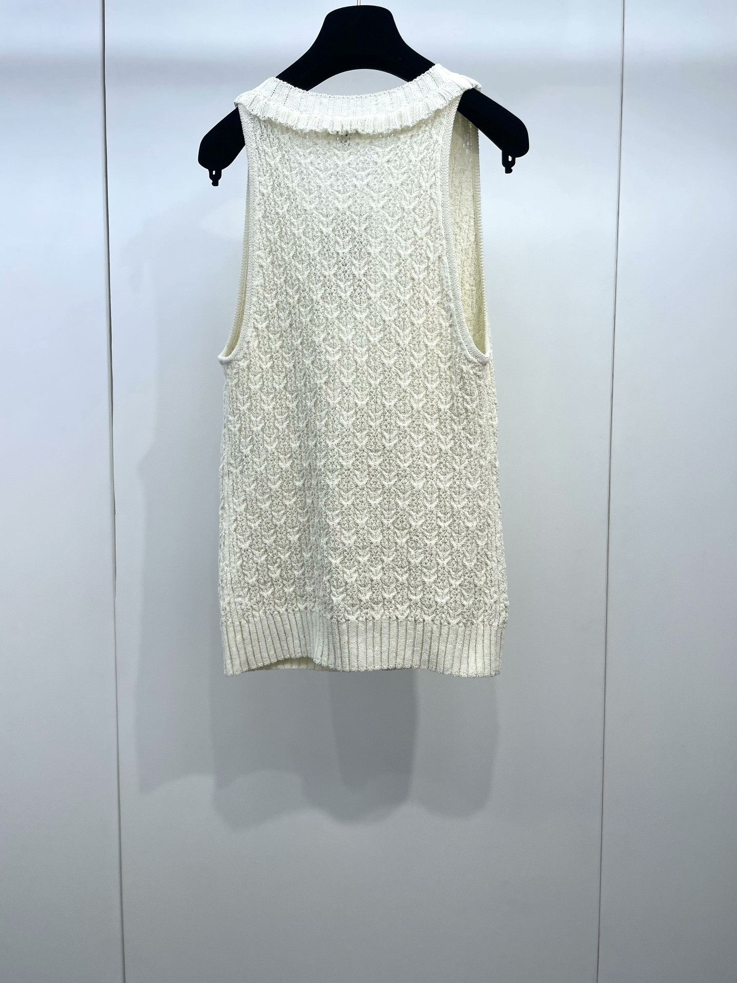 Chanel Chanel 25C Ruffle Knit Vest Size XXS / US 00 / IT 34 - 2 Thumbnail