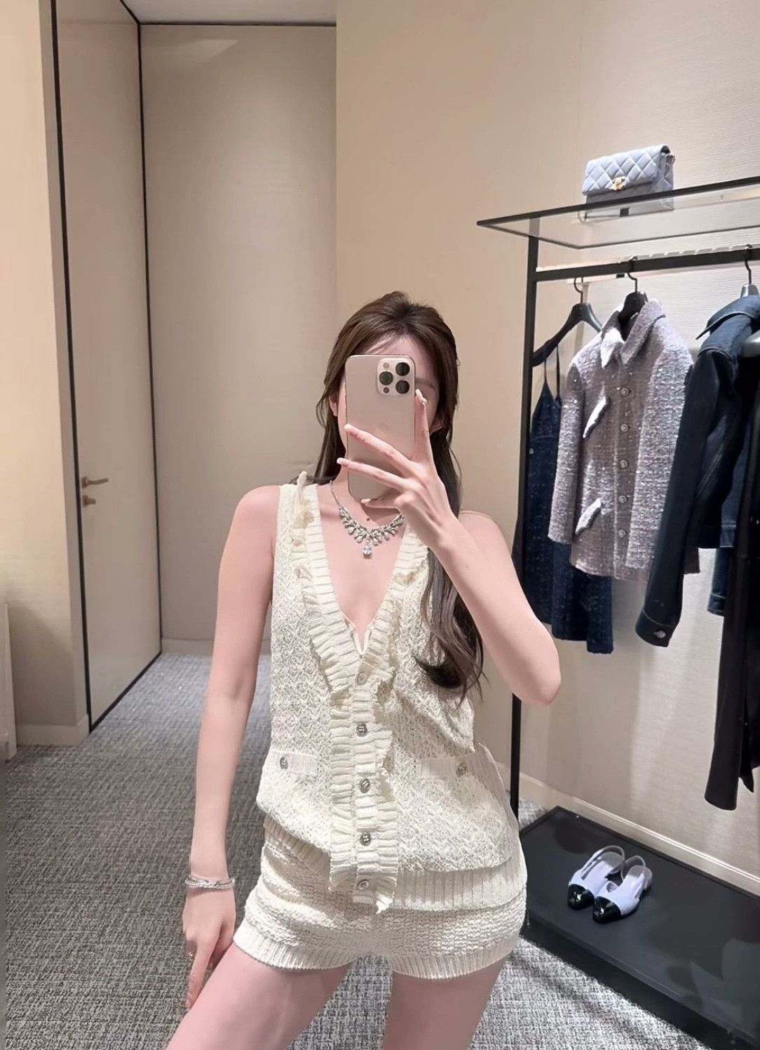 Chanel Chanel 25C Ruffle Knit Vest Size XXS / US 00 / IT 34 - 8 Thumbnail
