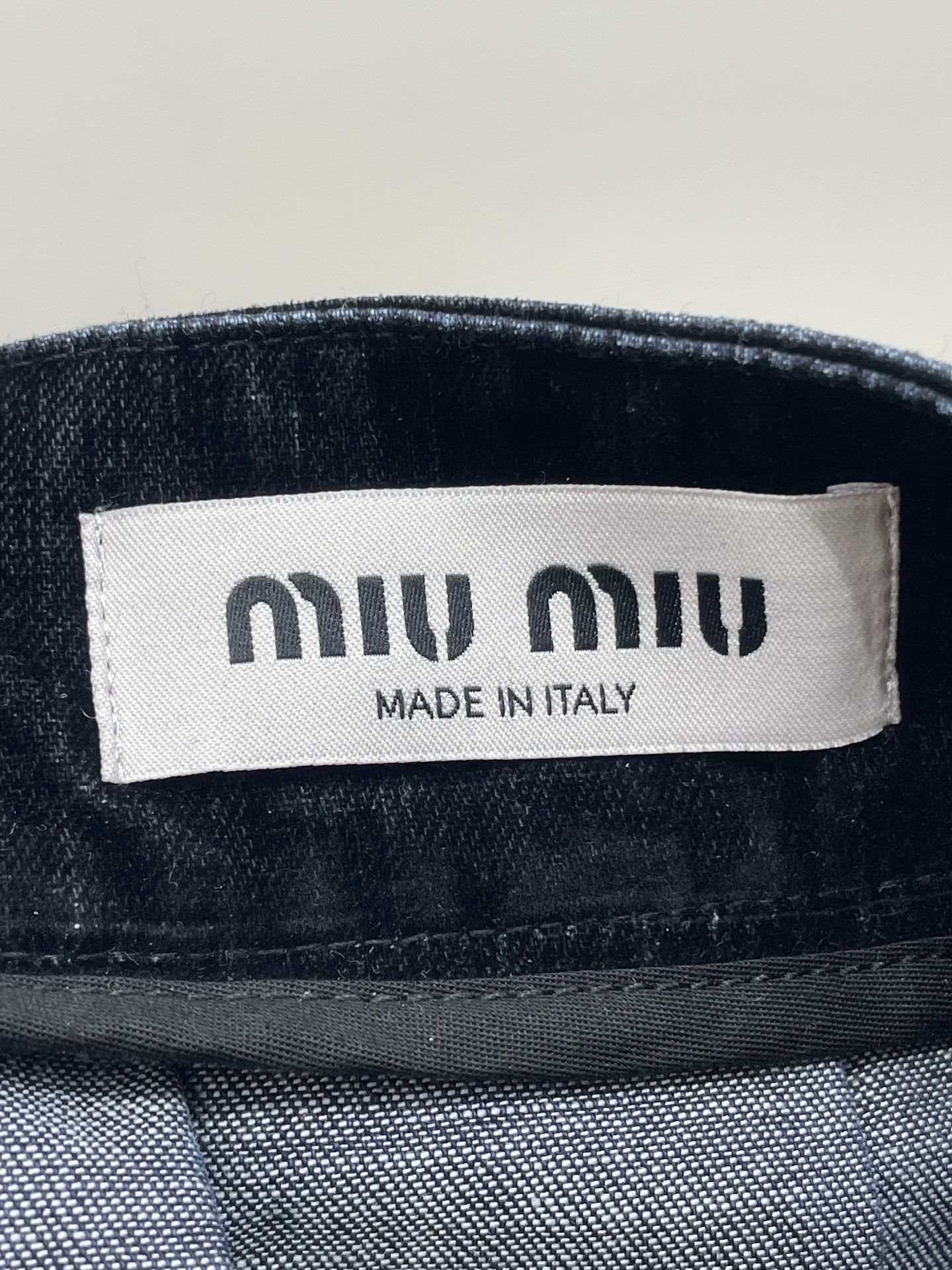 Miu Miu Miu Miu Velvet Pleated Letter Patch Skirt Size 36" / US 14 / IT 50 - 5 Thumbnail