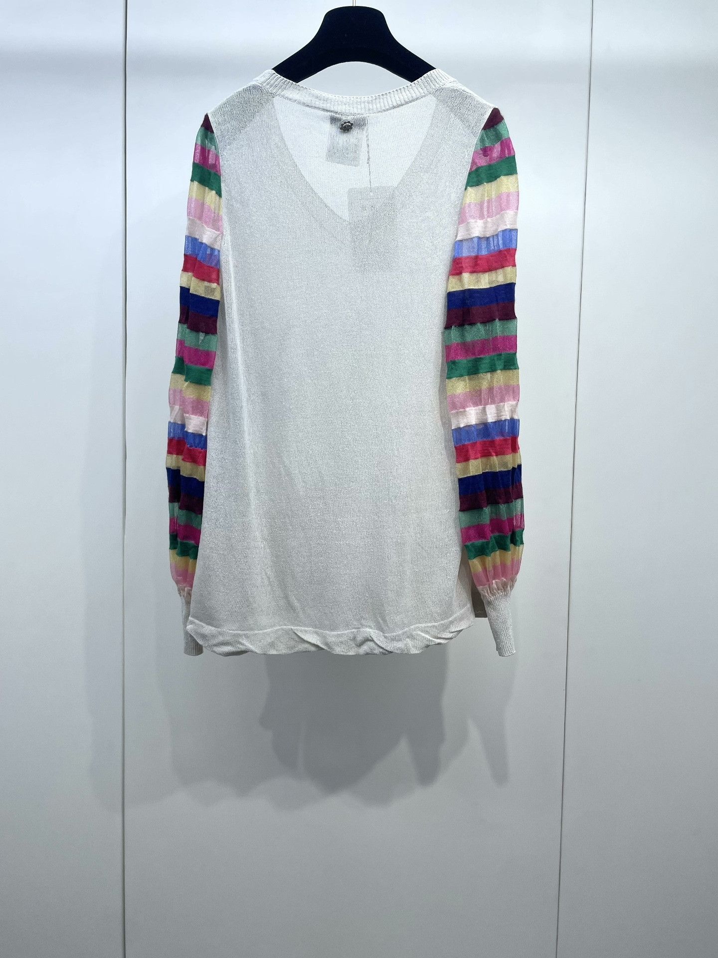 Chanel Chanel Rainbow Stripe Sleeve Knit Sweater Size XS / US 0-2 / IT 36-38 - 2 Thumbnail