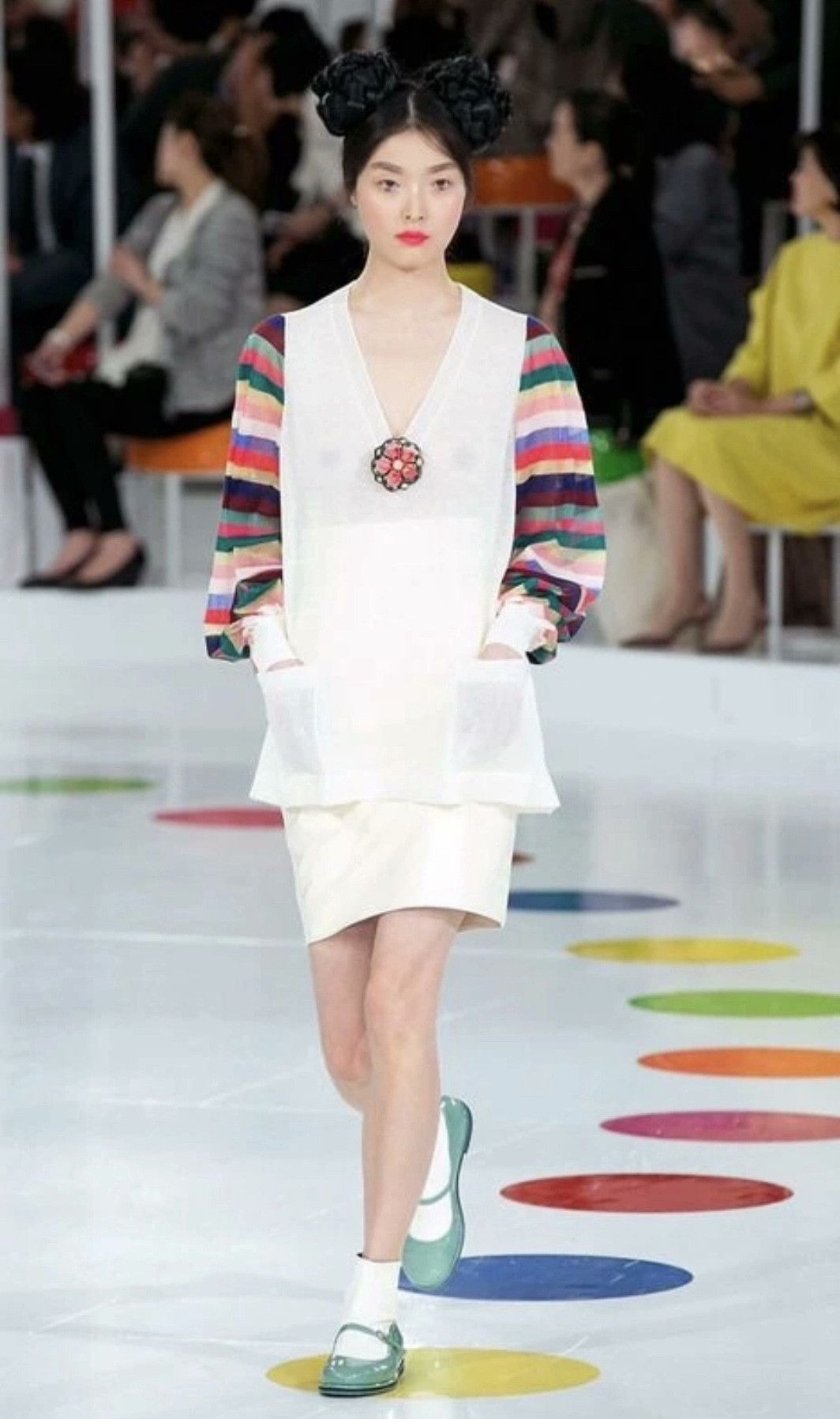 Chanel Chanel Rainbow Stripe Sleeve Knit Sweater Size XS / US 0-2 / IT 36-38 - 8 Thumbnail