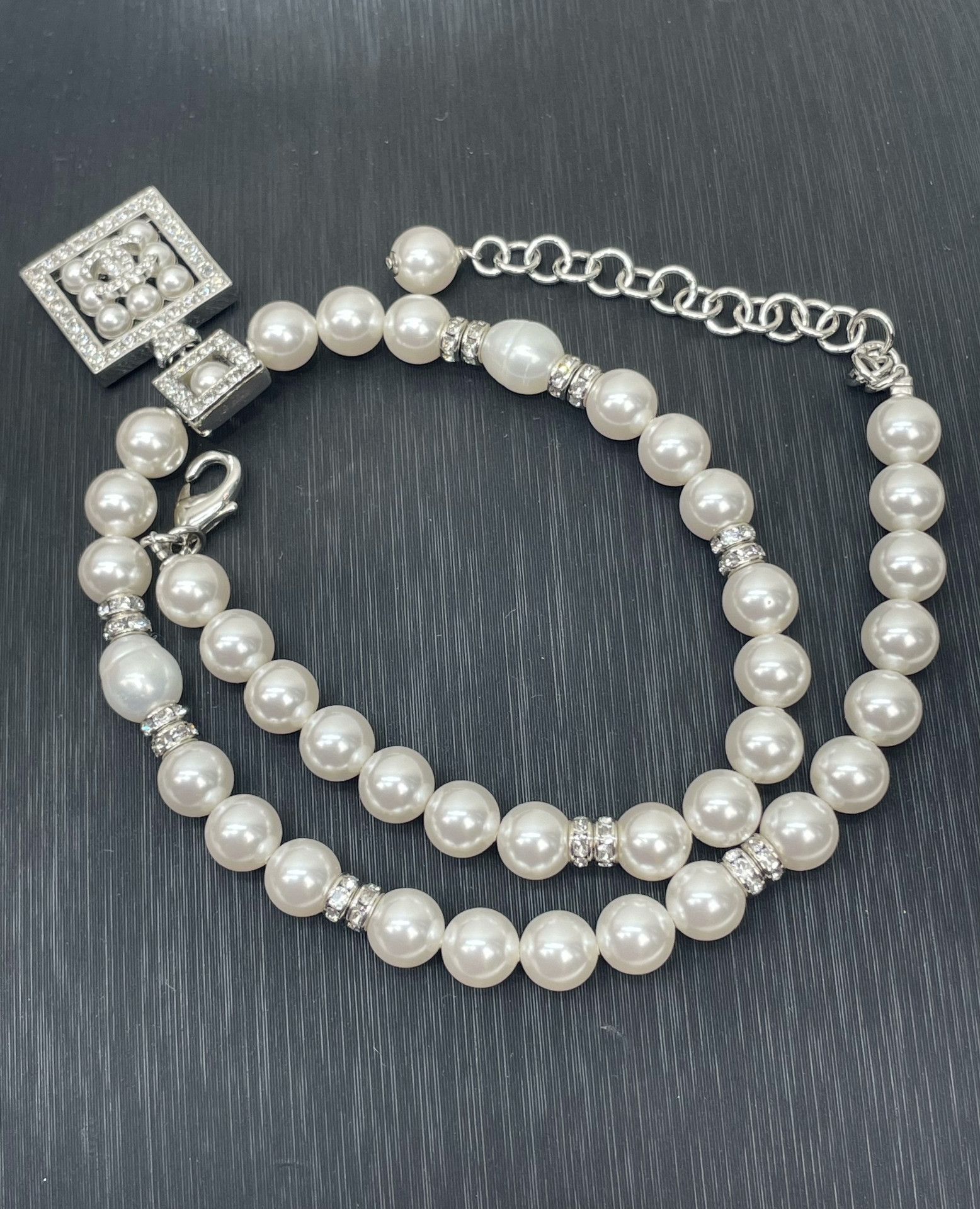 Chanel Chanel 24S Diamond Square Pearl Necklace Size ONE SIZE - 3 Thumbnail