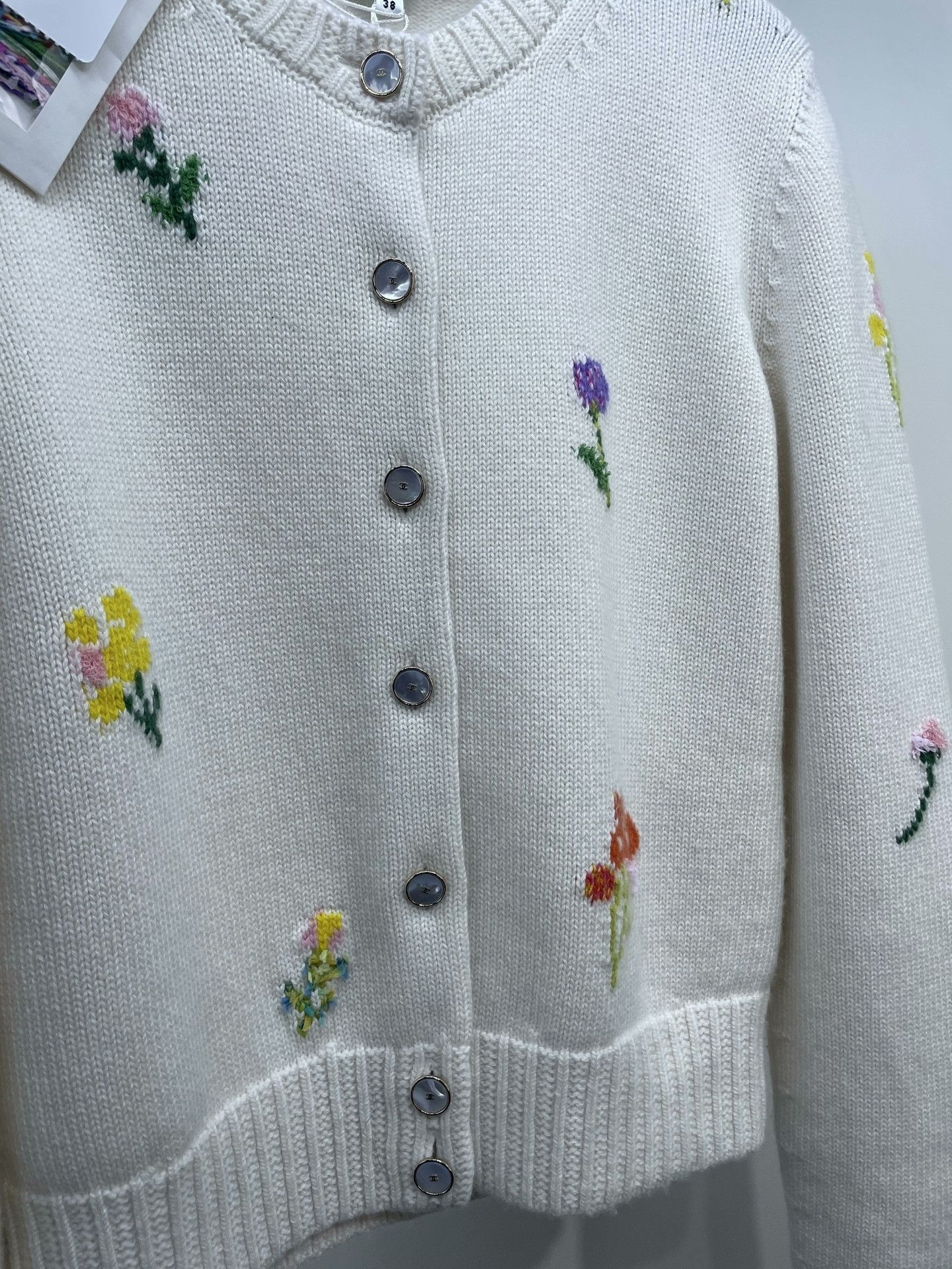 Chanel Chanel 26P Knit Jacquard Cardigan Size S / US 4 / IT 40 - 3 Thumbnail