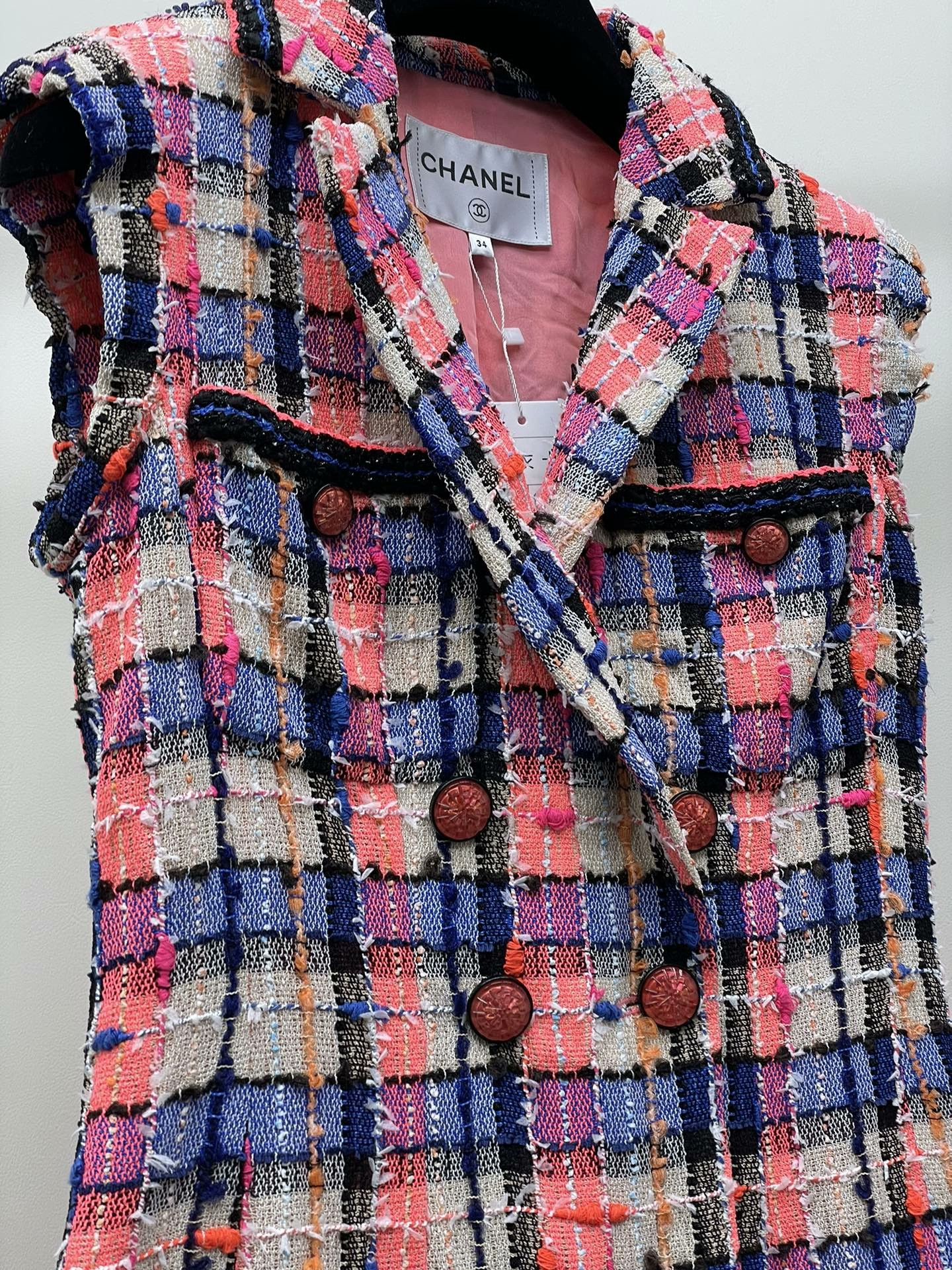 Chanel Chanel Colorful Plaid Tweed Jumpsuit Size 34" / US 12 / IT 48 - 5 Thumbnail
