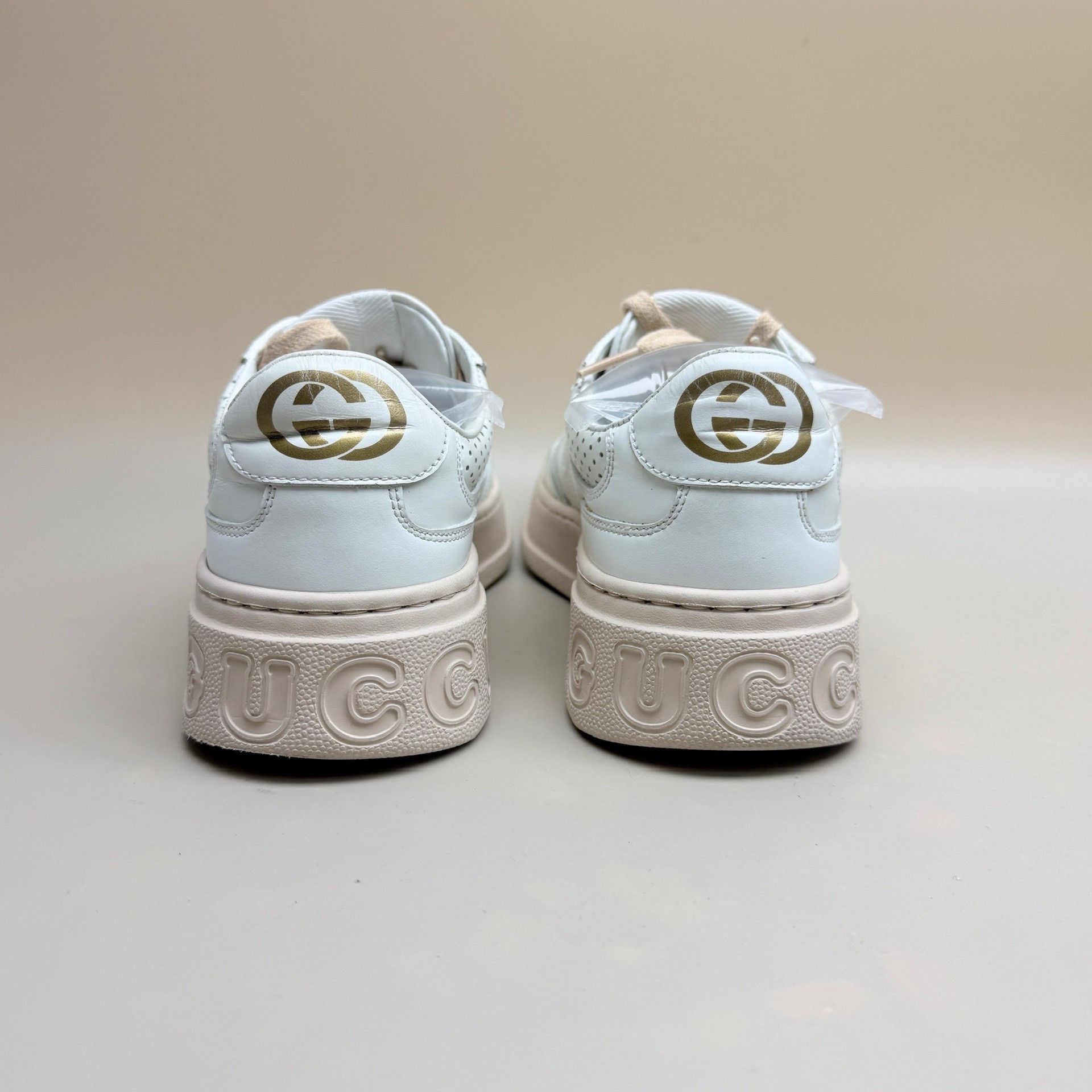 Gucci Gucci White Pink Double G Print Biscuit Shoes Size US 5 / IT 35 - 3 Thumbnail