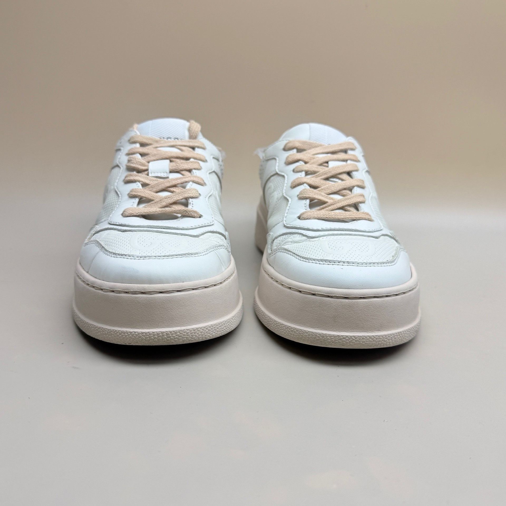 Gucci Gucci White Pink Double G Print Biscuit Shoes Size US 5 / IT 35 - 2 Thumbnail