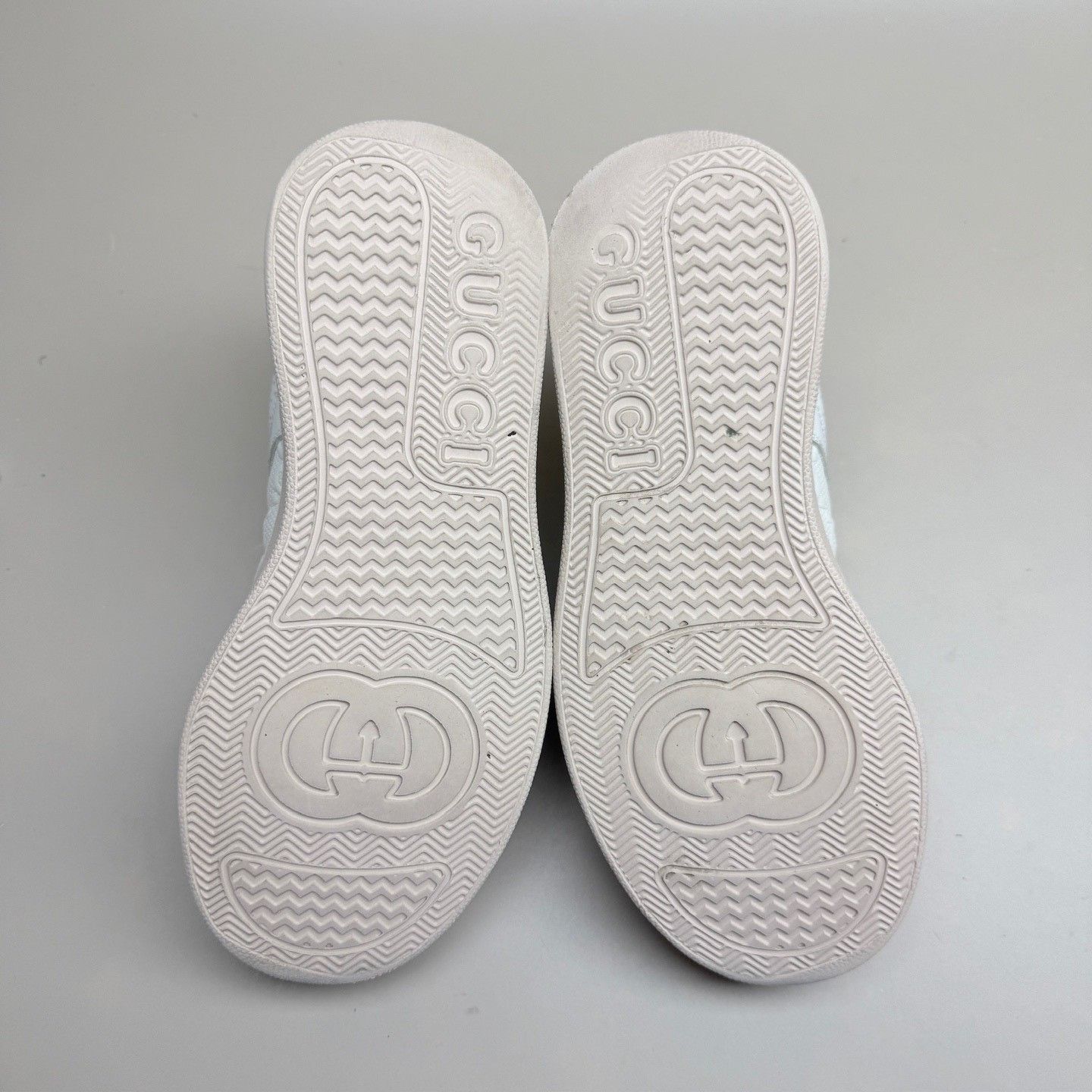 Gucci Gucci White Pink Double G Print Biscuit Shoes Size US 5 / IT 35 - 6 Thumbnail