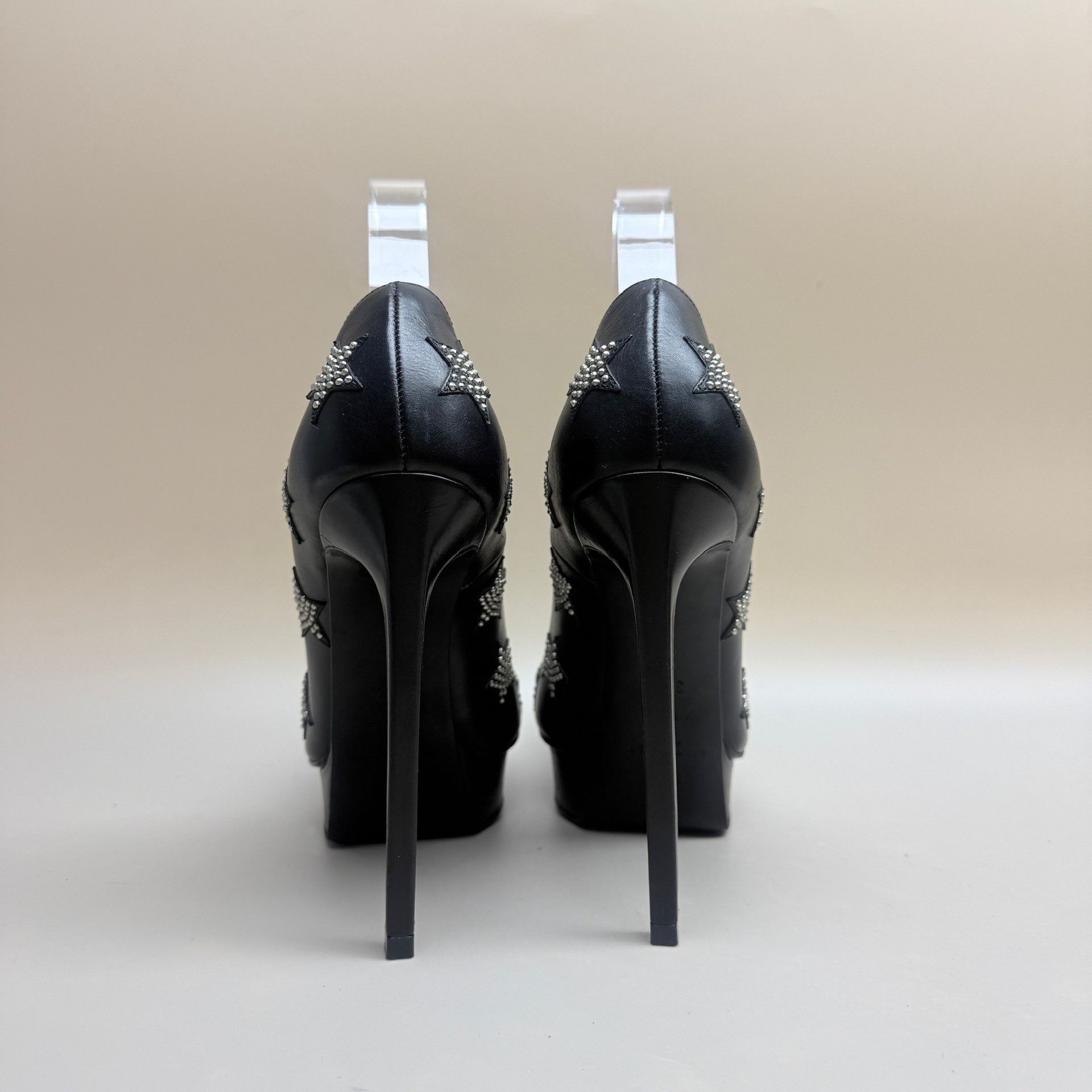 Yves Saint Laurent YSL Star Rhinestone Platform Heels Size US 5.5 / IT 35.5 - 3 Thumbnail