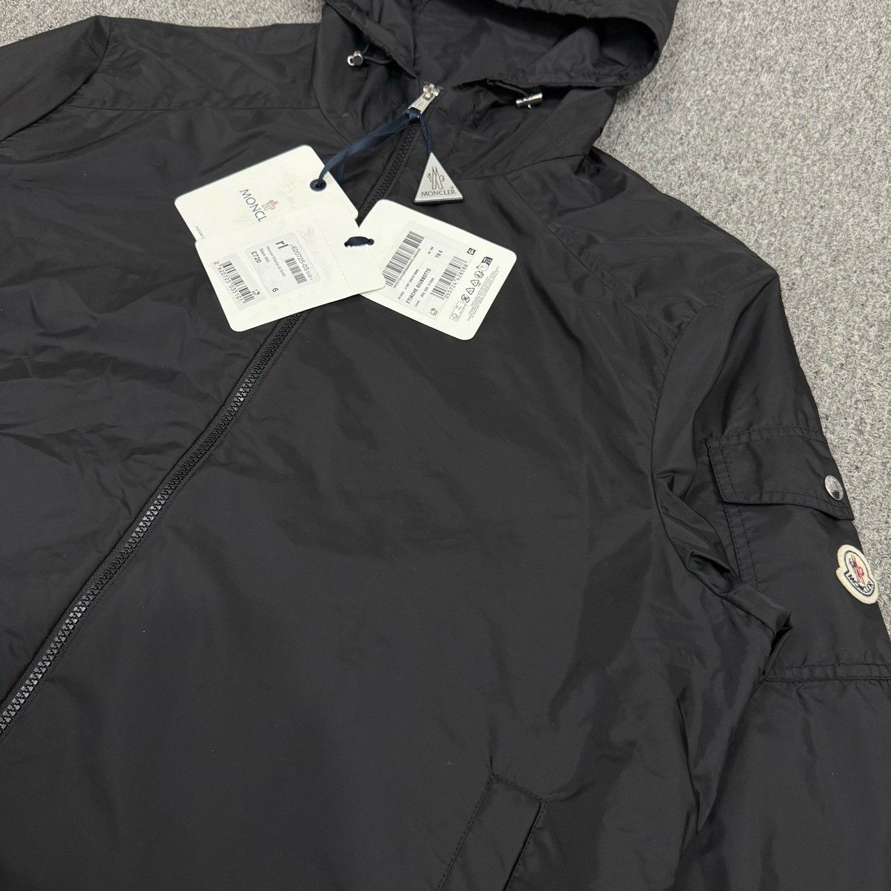 Moncler Moncler New Black Arm Logo Zip Jacket Size US XXL / EU 58 / 5 - 3 Thumbnail