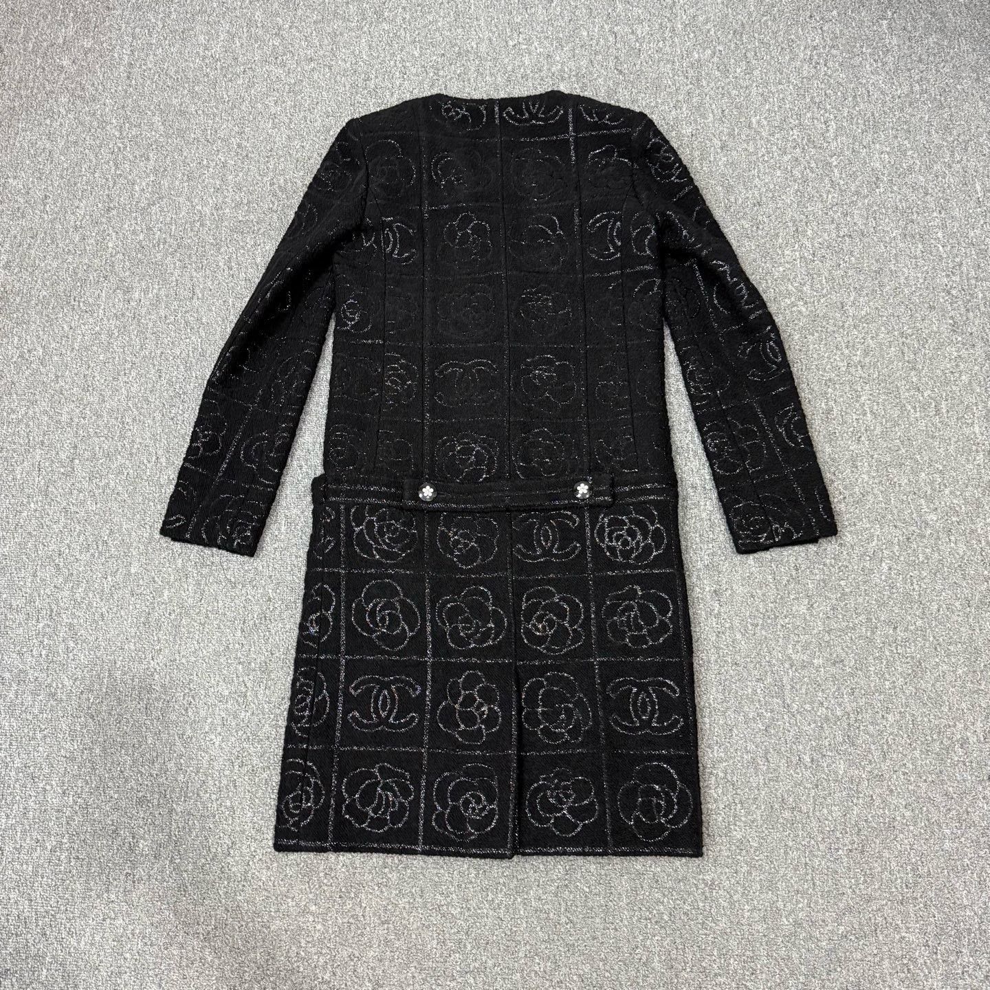 Chanel Chanel Camellia Pattern Long Coat Size XXS / US 00 / IT 34 - 3 Thumbnail