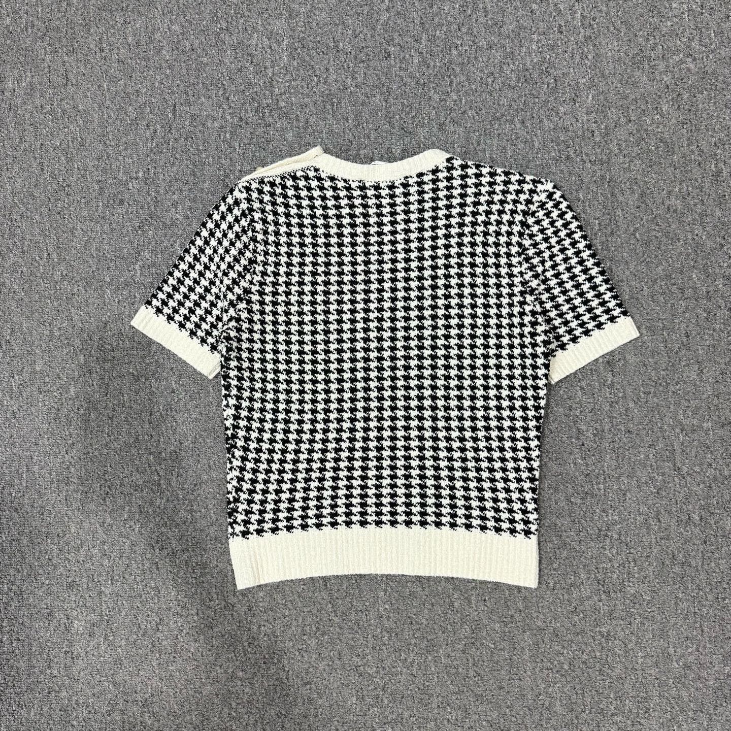 Dior Dior CD Pearl Houndstooth Knit Top Size S / US 4 / IT 40 - 2 Thumbnail