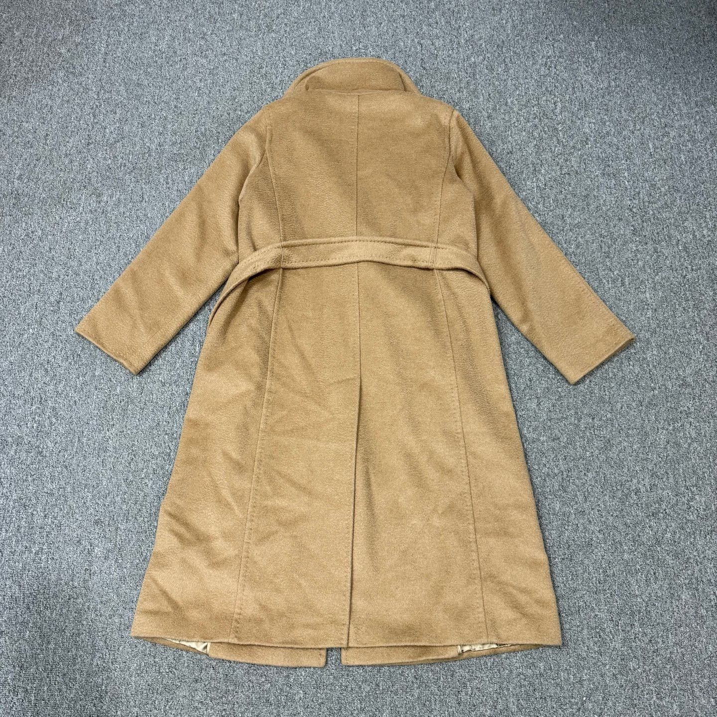 Max Mara MaxMara Solid Belted Wool Coat Size XXS / US 00 / IT 34 - 2 Thumbnail