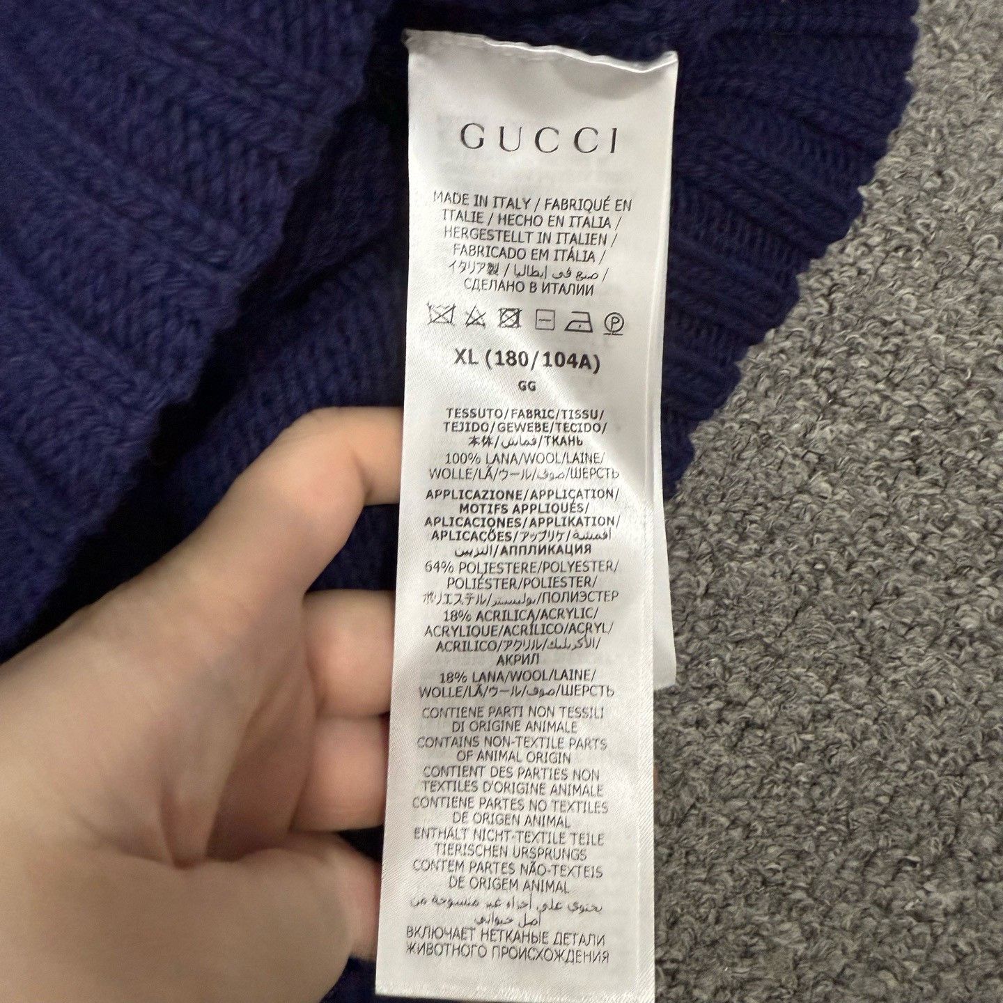 Gucci Gucci Blue Knit Cardigan Size US XL / EU 56 / 4 - 4 Thumbnail