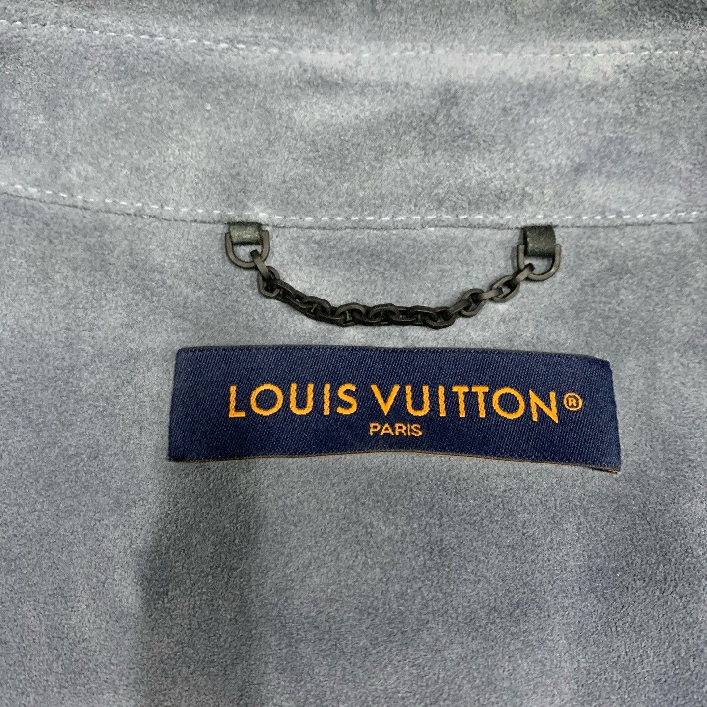 Louis Vuitton Louis Vuitton Blue Suede Short-Sleeve Shirt Size US M / EU 48-50 / 2 - 6 Thumbnail