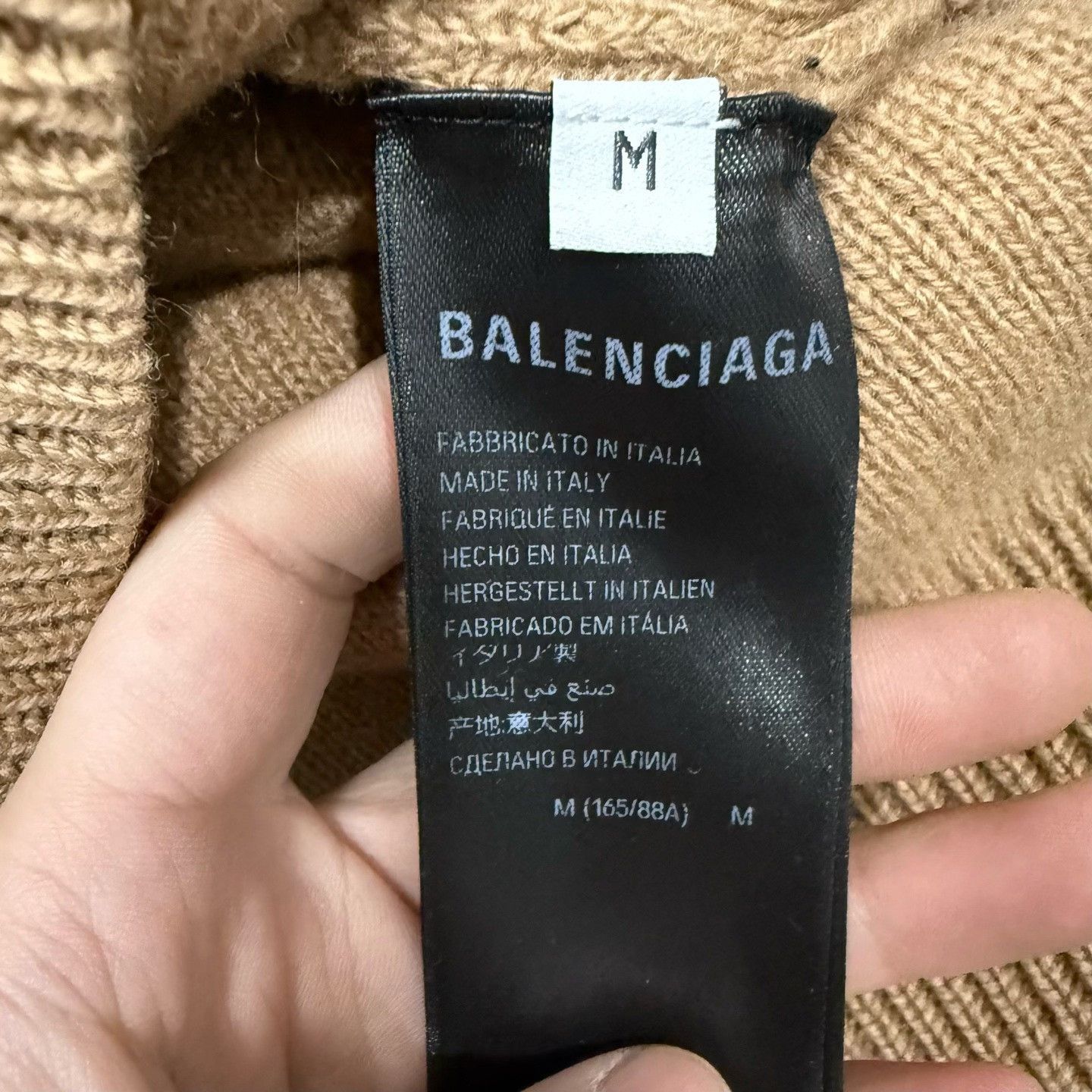 Balenciaga Balenciaga Rubber Label Drop Shoulder Wool Sweater Size US M / EU 48-50 / 2 - 4 Thumbnail