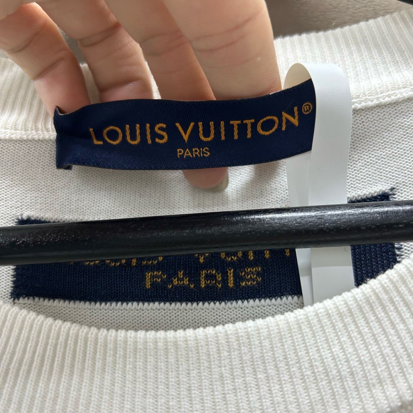Louis Vuitton Louis Vuitton Paper Plane Jacquard Logo Knit Tee Size US M / EU 48-50 / 2 - 3 Thumbnail