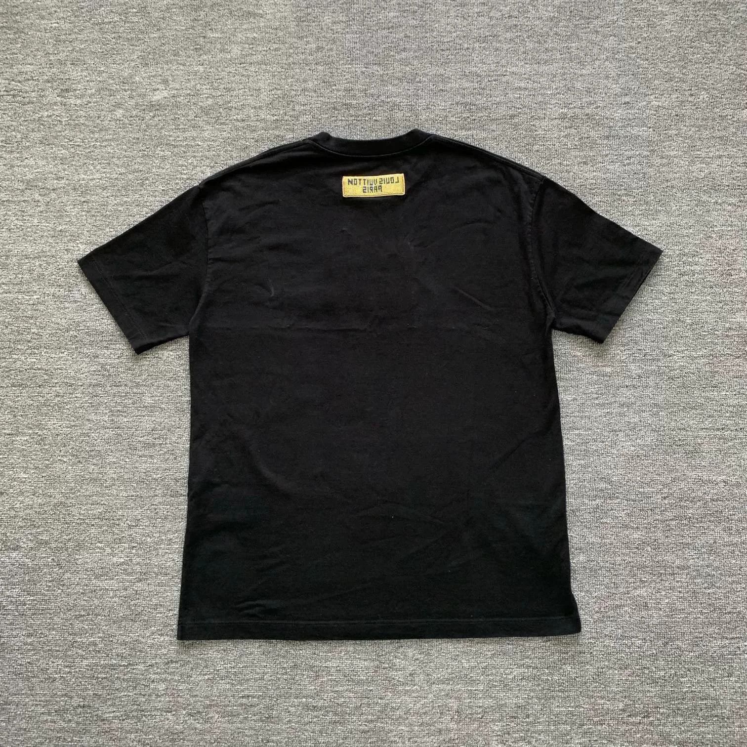 Louis Vuitton LV Black Beaded Embroidery T-Shirt Size US M / EU 48-50 / 2 - 2 Thumbnail