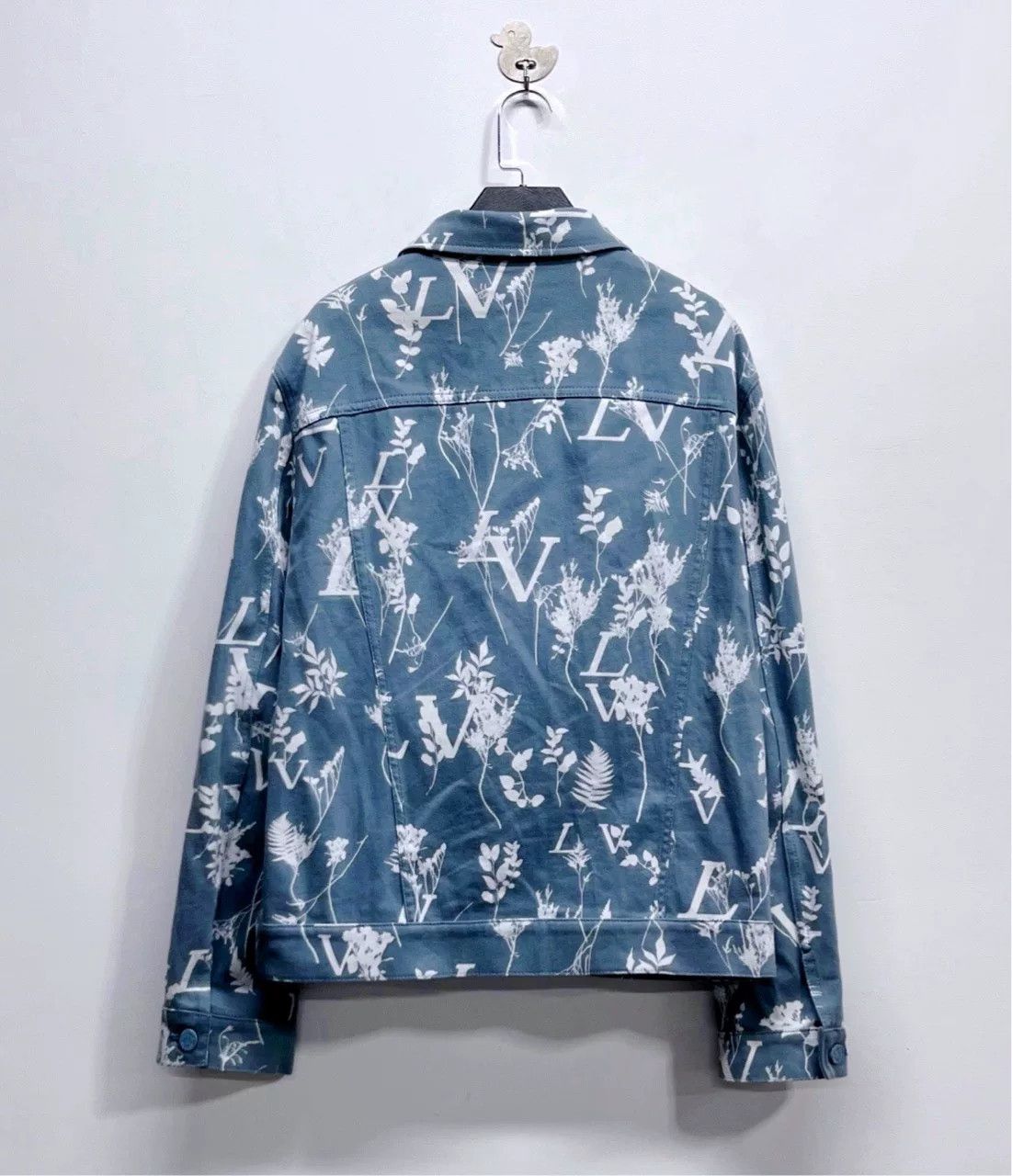 Louis Vuitton Louis Vuitton SS23 Blue Plant Print Denim Jacket Size US M / EU 48-50 / 2 - 2 Thumbnail