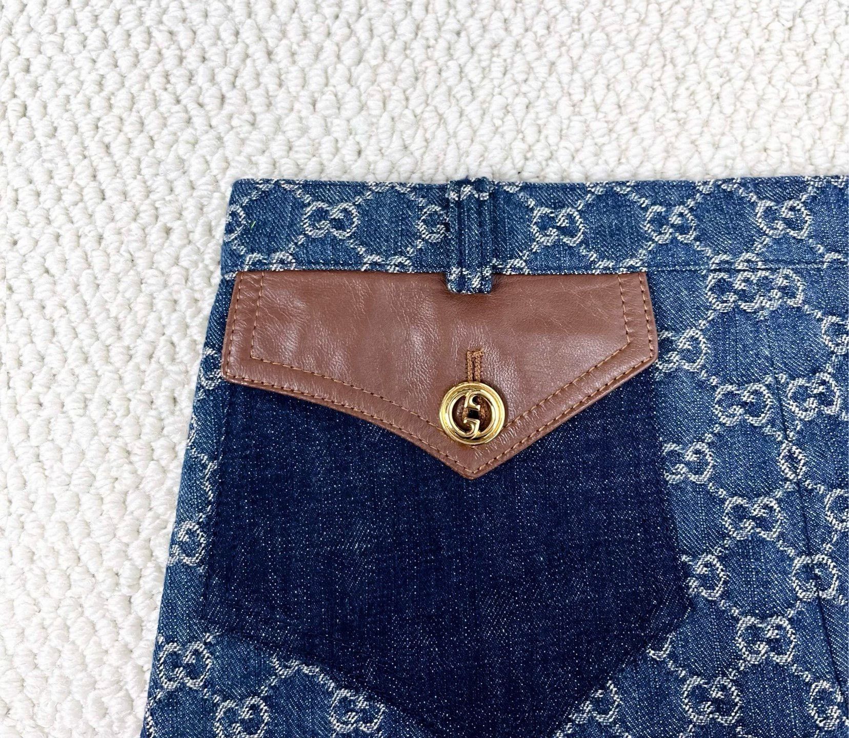 Gucci Gucci Double G Logo Denim Shorts Size 40" / US 18 - 5 Thumbnail