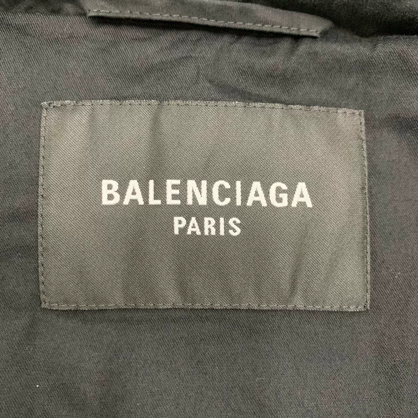 Balenciaga Balenciaga Black Logo Cotton Jacket Size US L / EU 52-54 / 3 - 6 Thumbnail