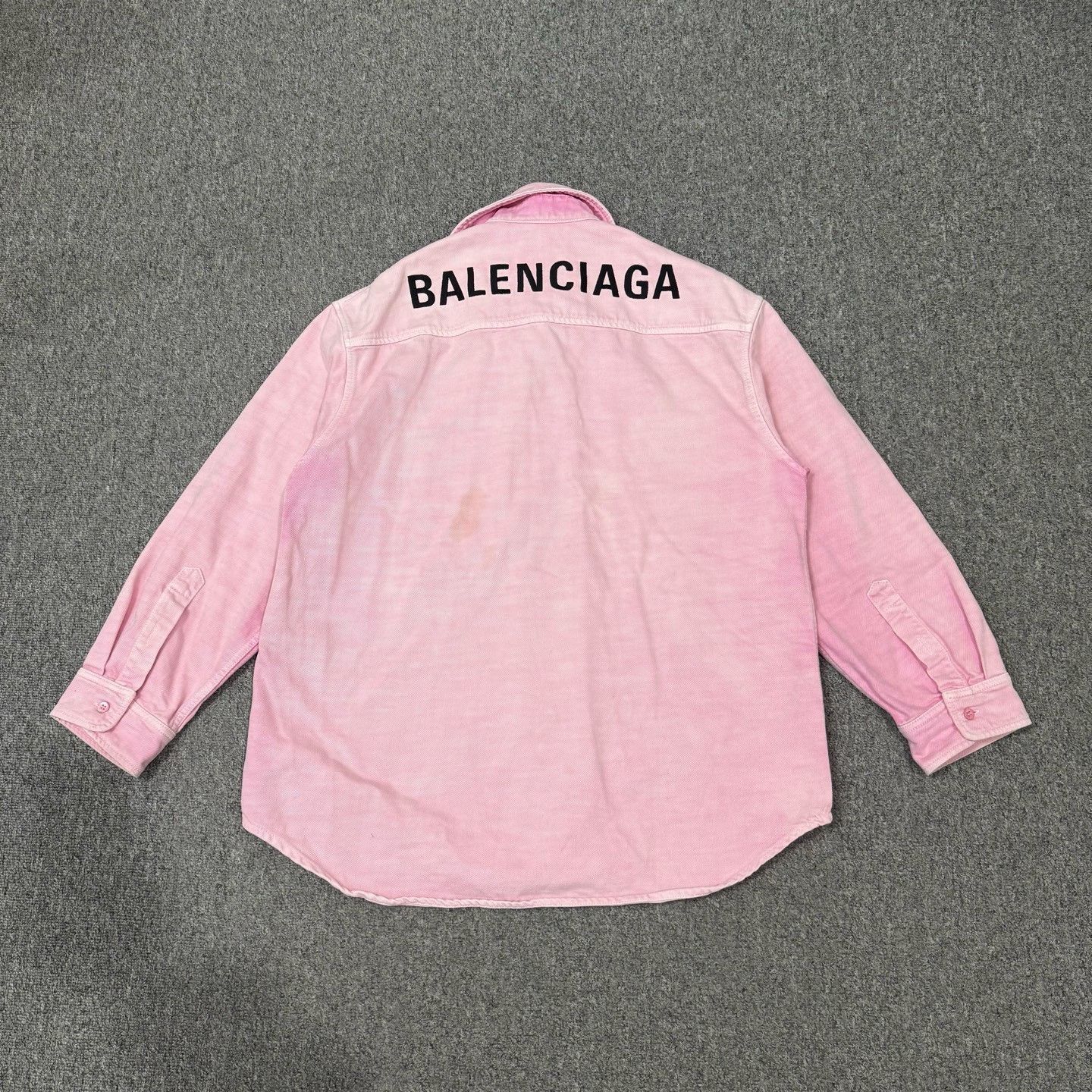 Balenciaga Balenciaga Pink Logo Denim Jacket Size XS / US 0-2 / IT 36-38 - 2 Thumbnail