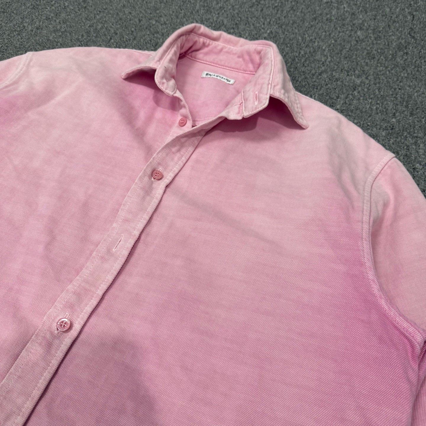 Balenciaga Balenciaga Pink Logo Denim Jacket Size XS / US 0-2 / IT 36-38 - 3 Thumbnail