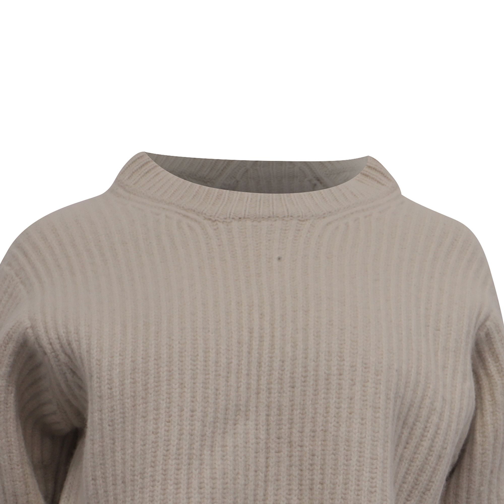 Acne Studios Acne Studios Rib Knit Sweater in Ecru Wool Size S / US 4 / IT 40 - 2 Thumbnail