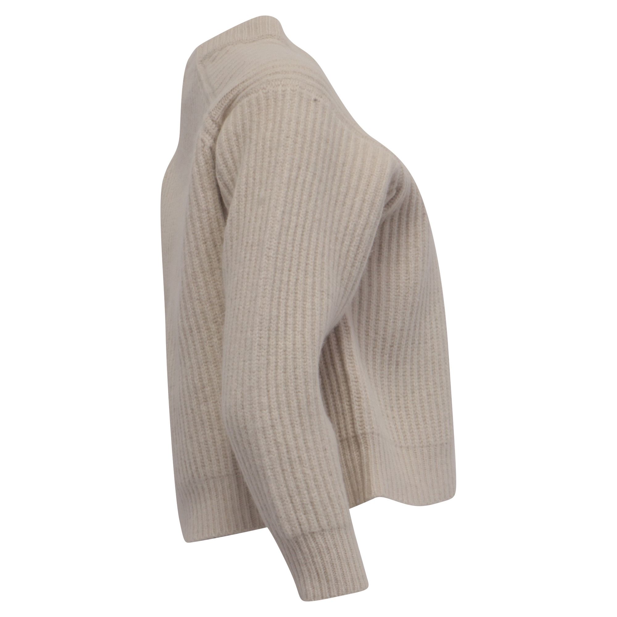 Acne Studios Acne Studios Rib Knit Sweater in Ecru Wool Size S / US 4 / IT 40 - 3 Thumbnail