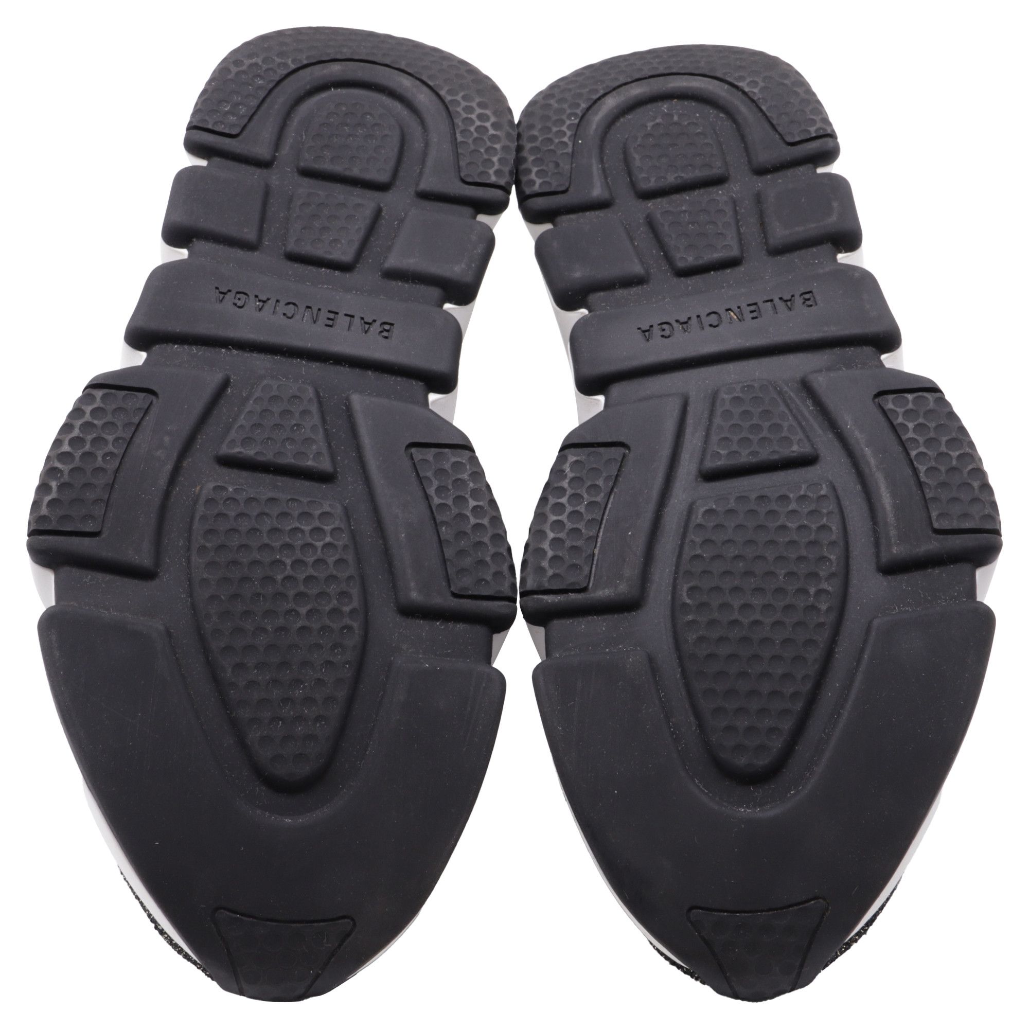 Balenciaga Balenciaga Speed Glittered Trainer Shoes in Black Polyester Size US 6 / IT 36 - 7 Thumbnail