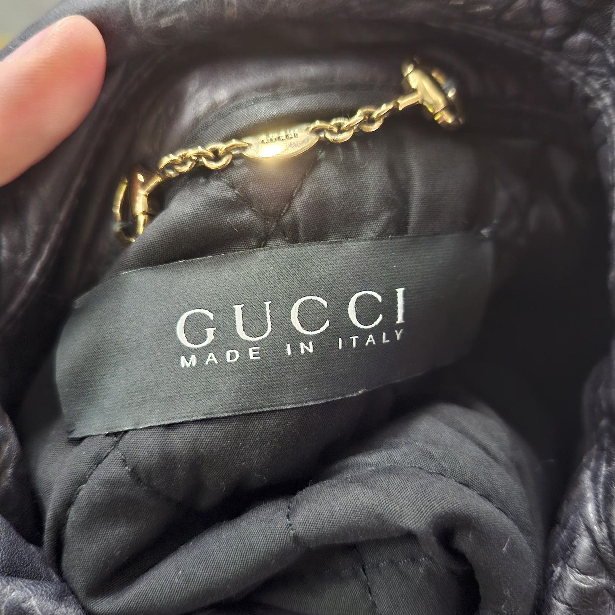 Gucci Gucci Monogram Biker Jacket in Black Leather Size S / US 4 / IT 40 - 3 Thumbnail