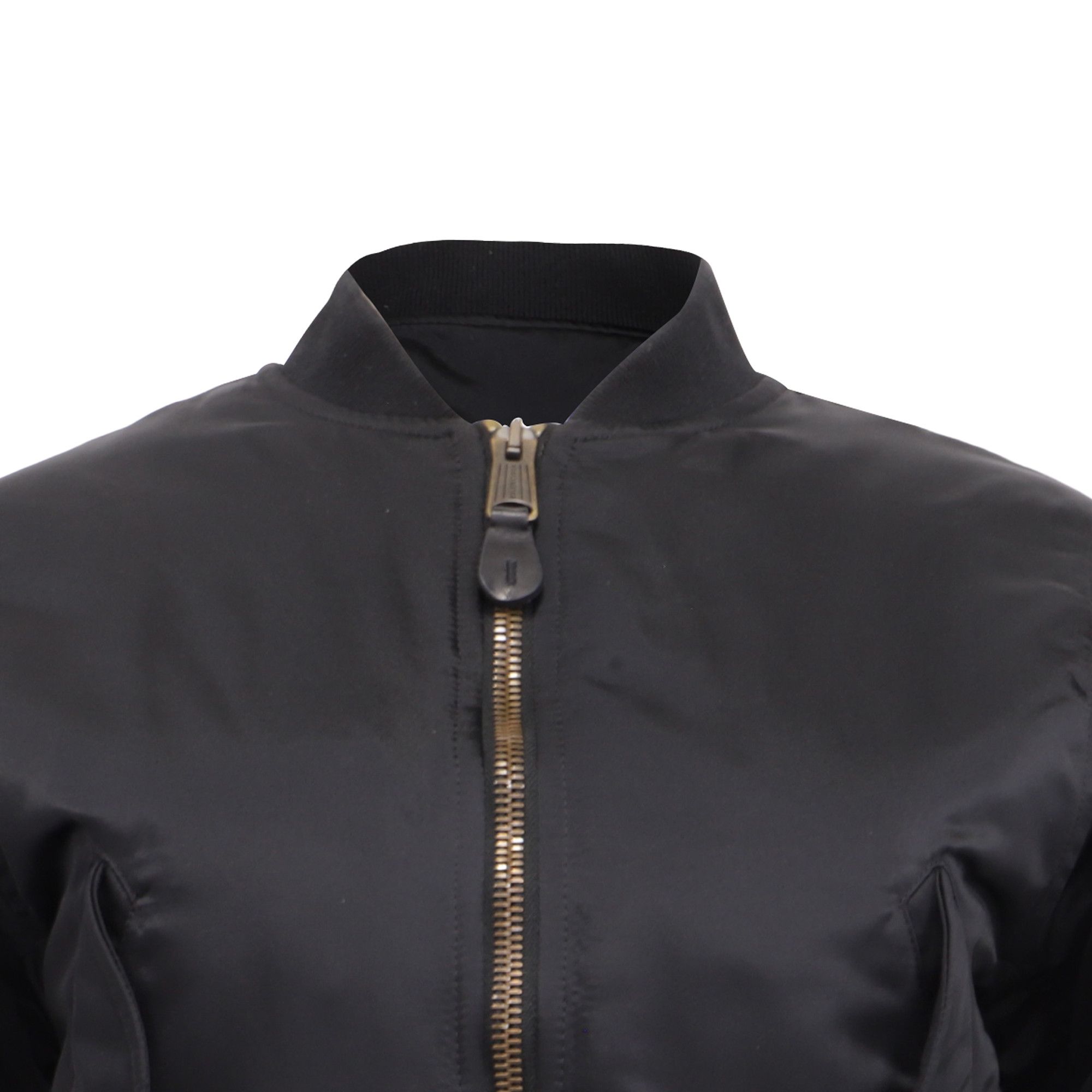 Balenciaga Balenciaga Shrunk Bomber Jacket in Black Polyamide Size XS / US 0-2 / IT 36-38 - 2 Thumbnail