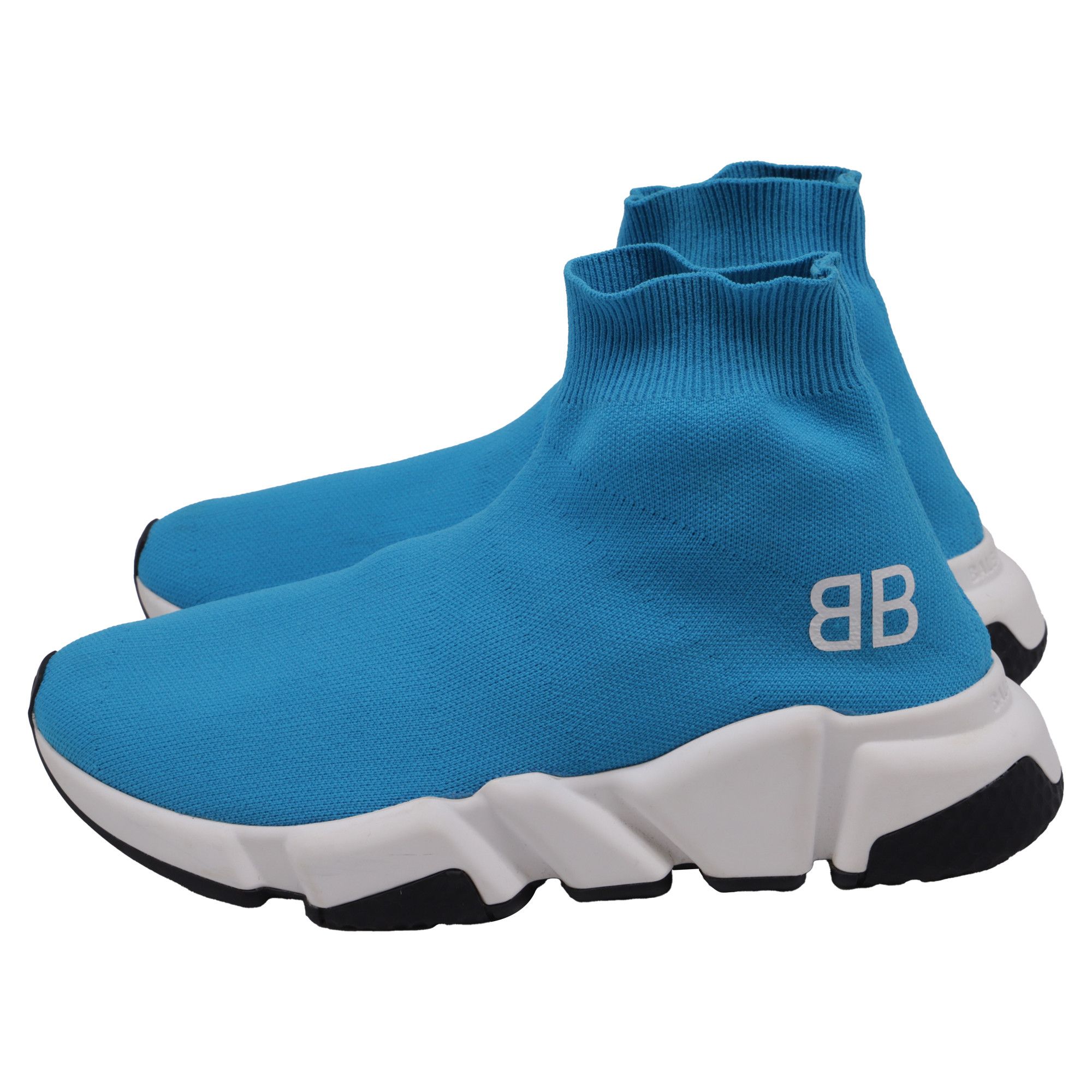 Balenciaga Balenciaga Speed Trainer Shoes in Blue Polyester Size US 6 / IT 36 - 4 Thumbnail