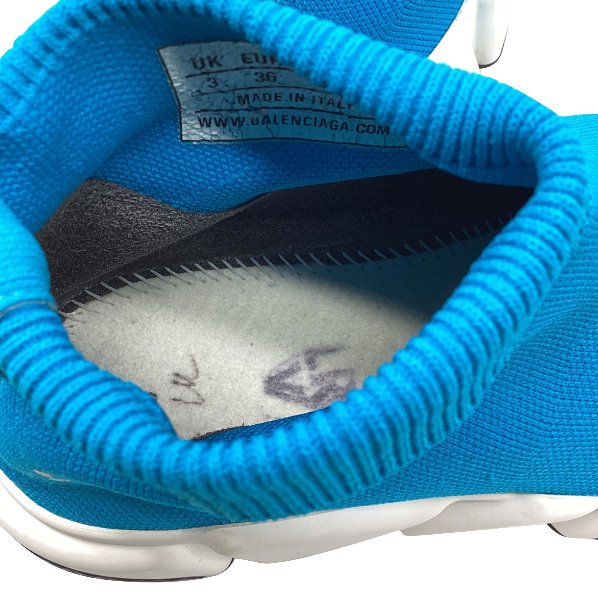 Balenciaga Balenciaga Speed Trainer Shoes in Blue Polyester Size US 6 / IT 36 - 10 Thumbnail