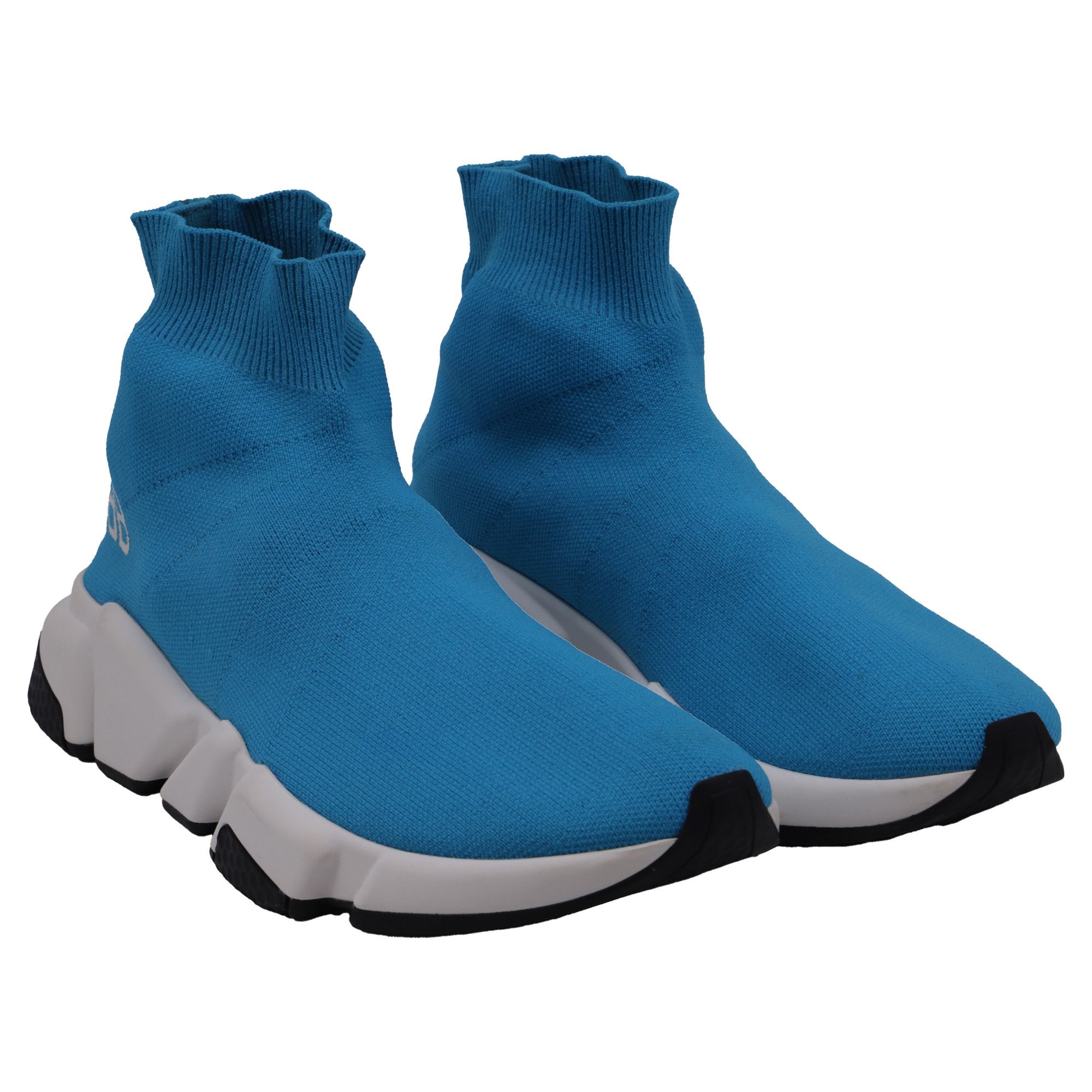 Balenciaga Balenciaga Speed Trainer Shoes in Blue Polyester Size US 6 / IT 36 - 3 Thumbnail
