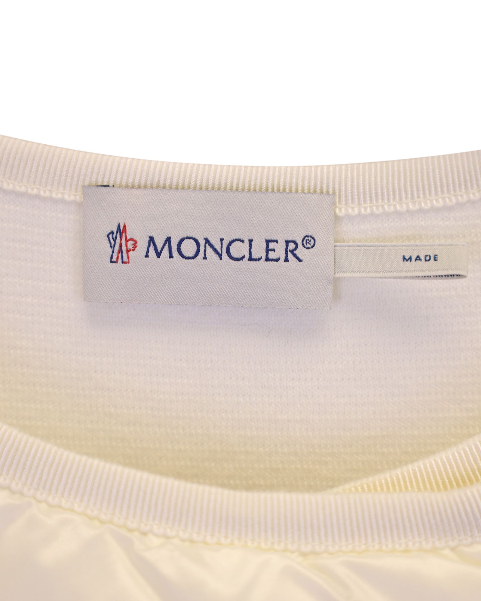 Moncler Moncler Asymmetrical Zipped Jacket in Cream Polyamide Size XS / US 0-2 / IT 36-38 - 2 Thumbnail