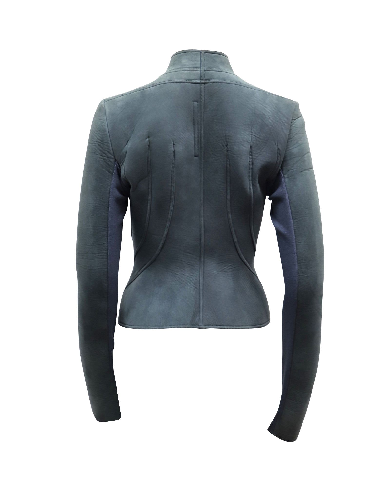 Rick Owens Rick Owens Lilies Campala Jacket in Blue Suede Size XS / US 0-2 / IT 36-38 - 2 Thumbnail