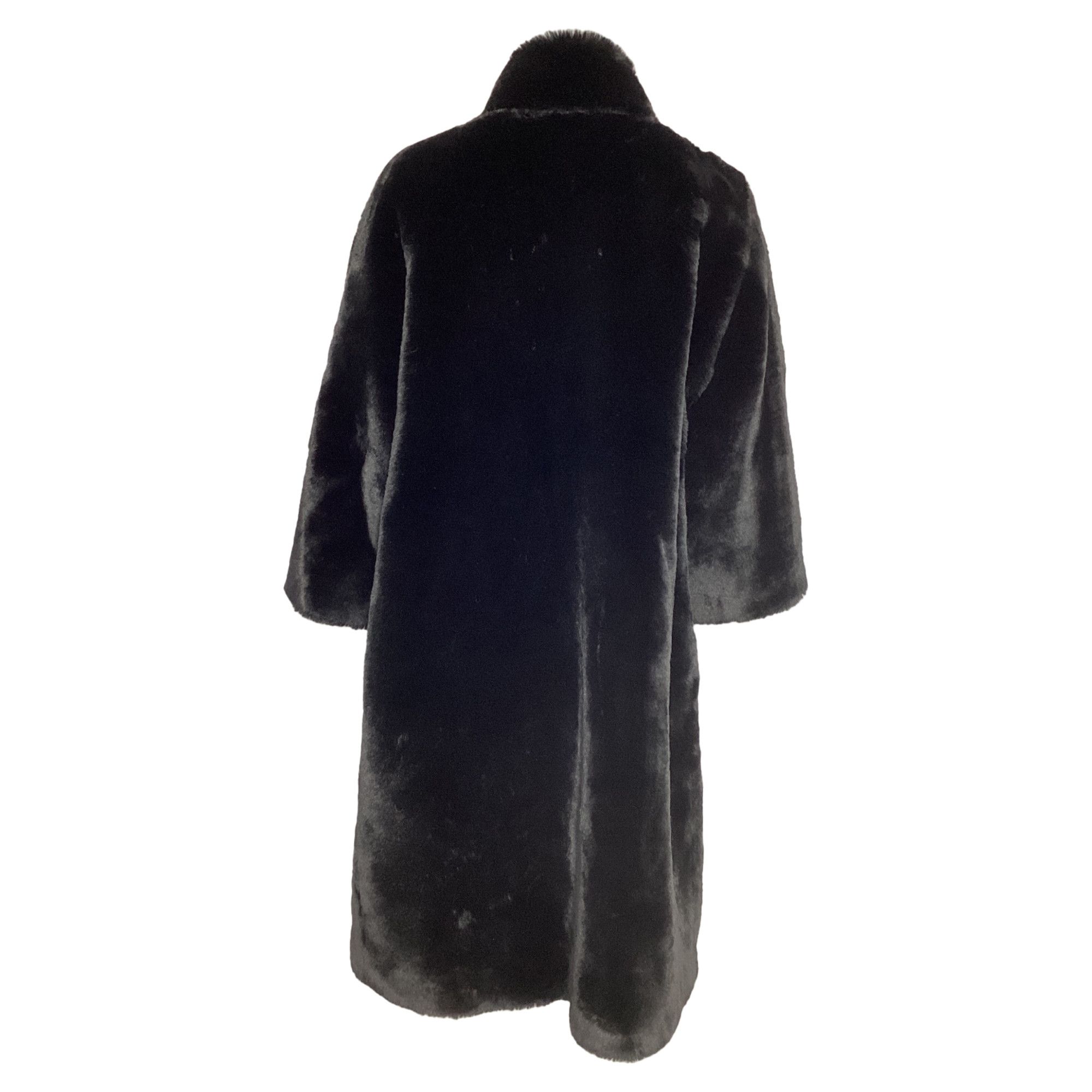 Balenciaga Balenciaga Faux Fur Coat in Black Polyester Size XS / US 0-2 / IT 36-38 - 3 Thumbnail