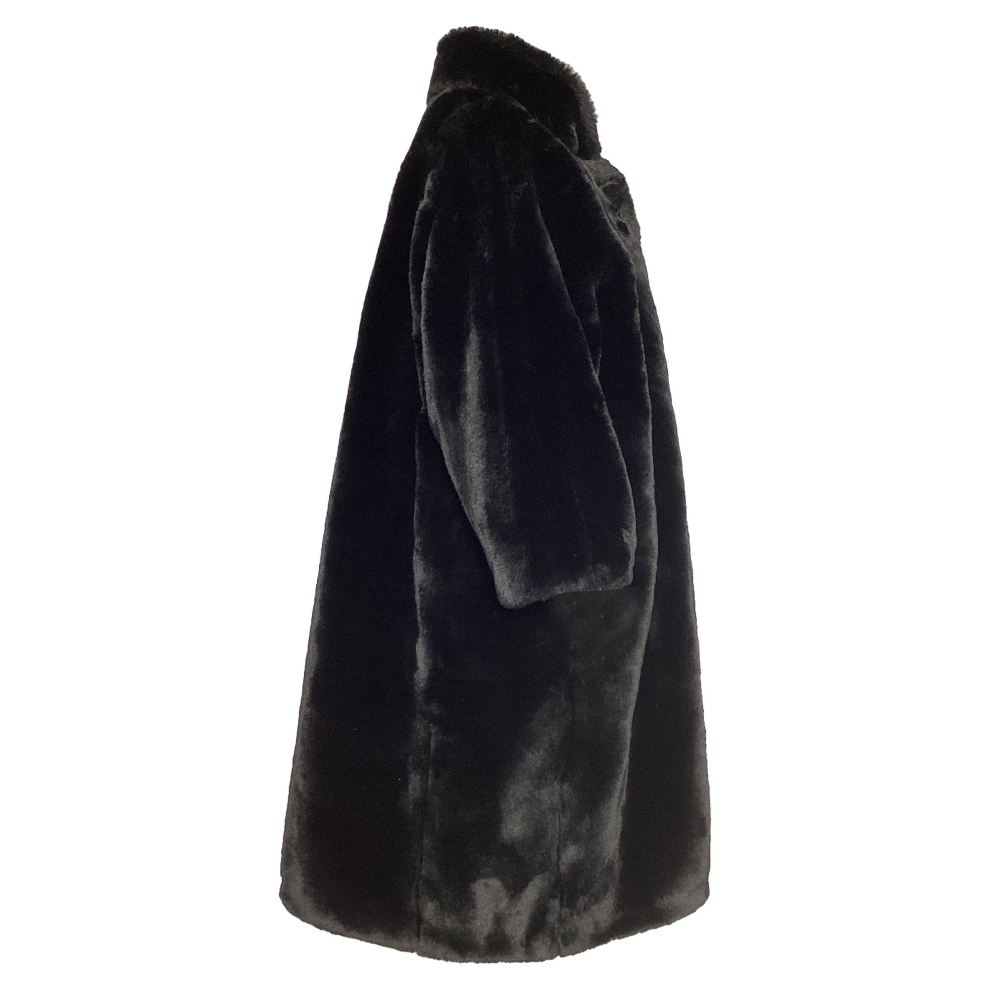 Balenciaga Balenciaga Faux Fur Coat in Black Polyester Size XS / US 0-2 / IT 36-38 - 2 Thumbnail