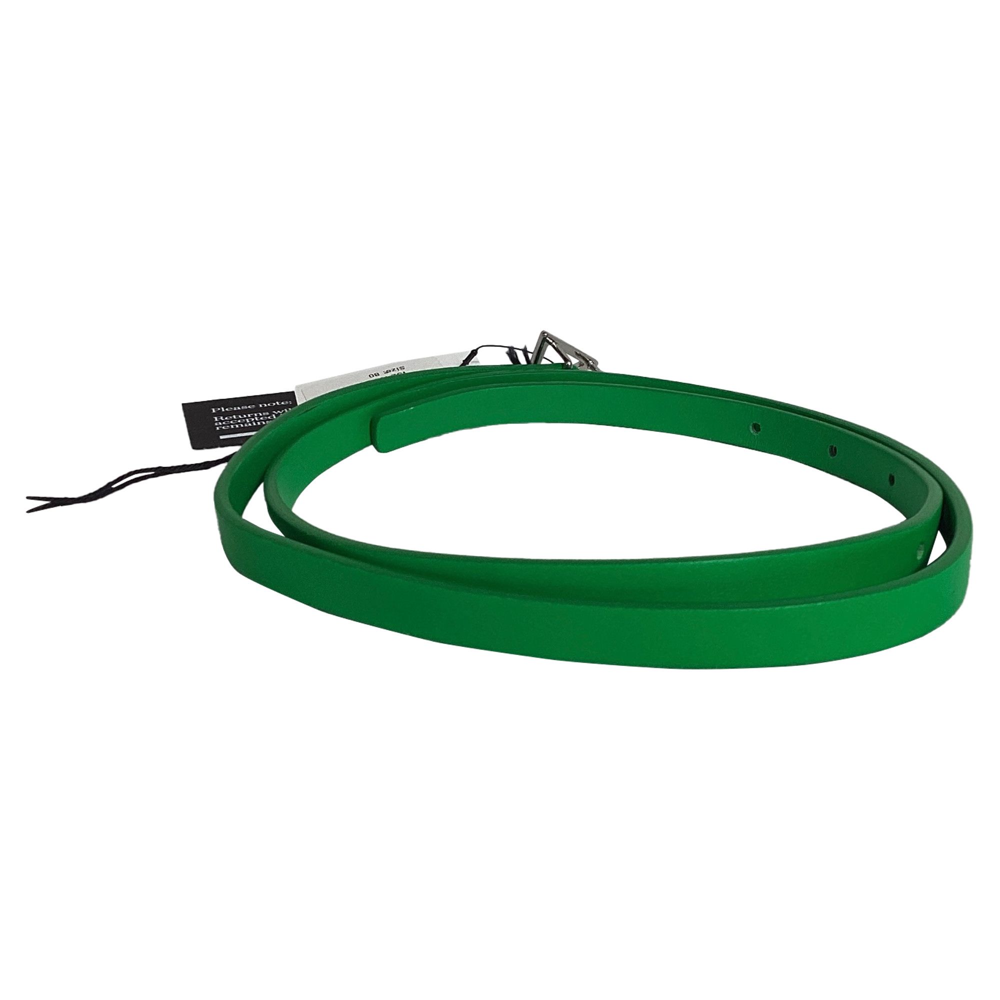 Bottega Veneta Bottega Veneta Triangle Buckle Belt in Green Leather Size ONE SIZE - 2 Thumbnail