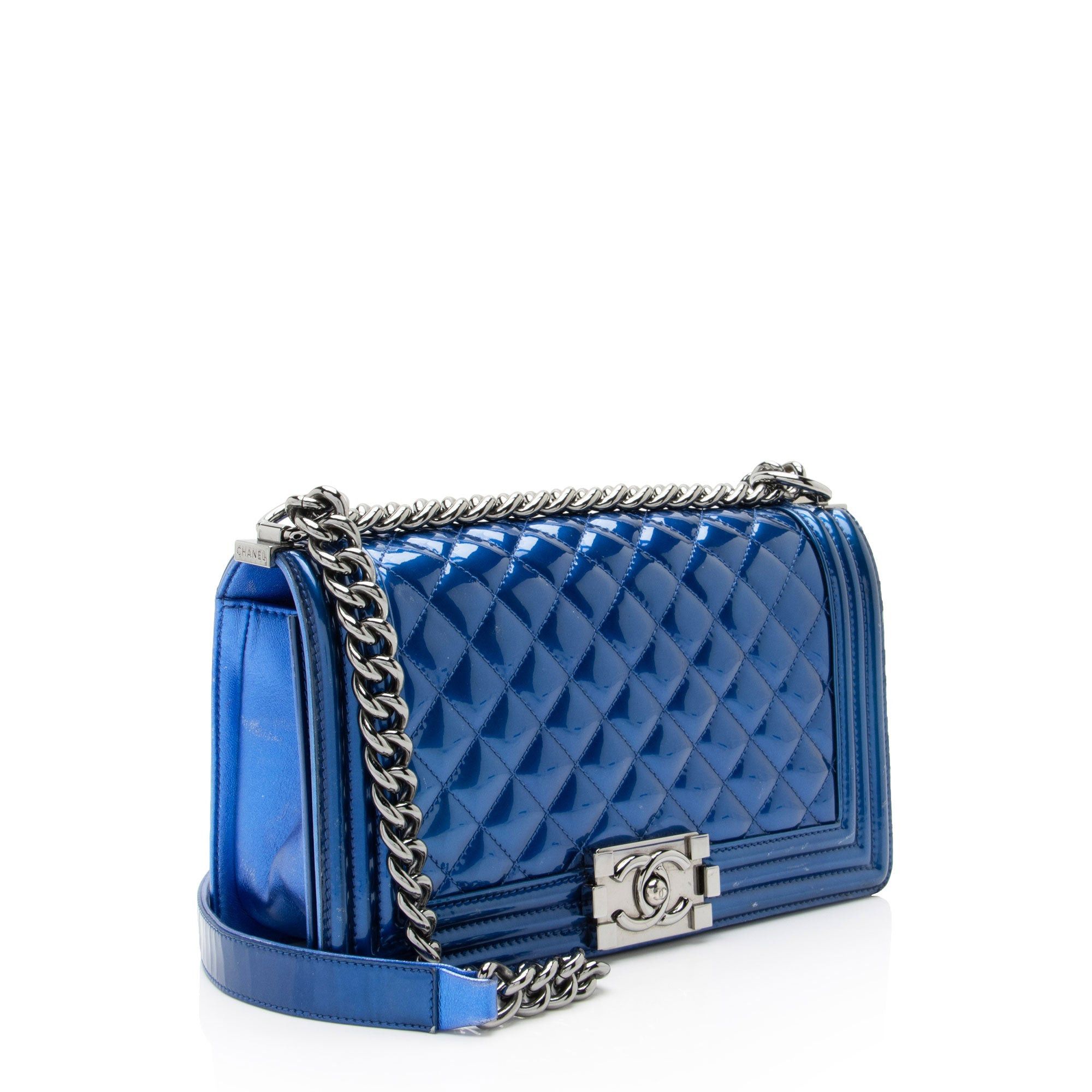 Chanel Chanel Metallic Patent Leather Old Medium Boy Bag Size ONE SIZE - 2 Thumbnail