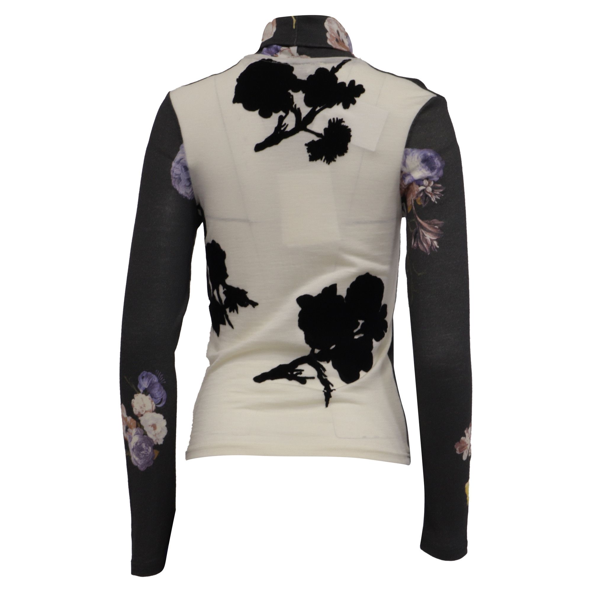 Acne Studios Acne Studios Cleo Turtleneck Top in Floral Print Wool Size S / US 4 / IT 40 - 4 Thumbnail